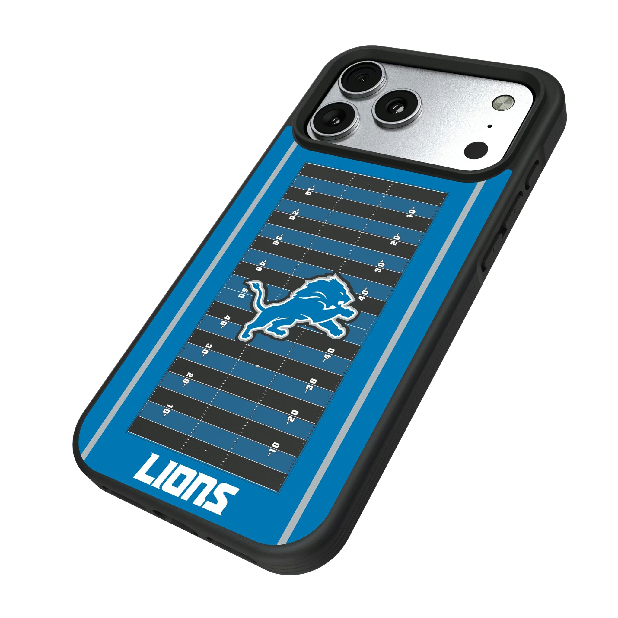 Detroit Lions Field iPhone Bump Phone Case for Apple iPhone - Isometric View#Device_iPhone 17 Pro Max