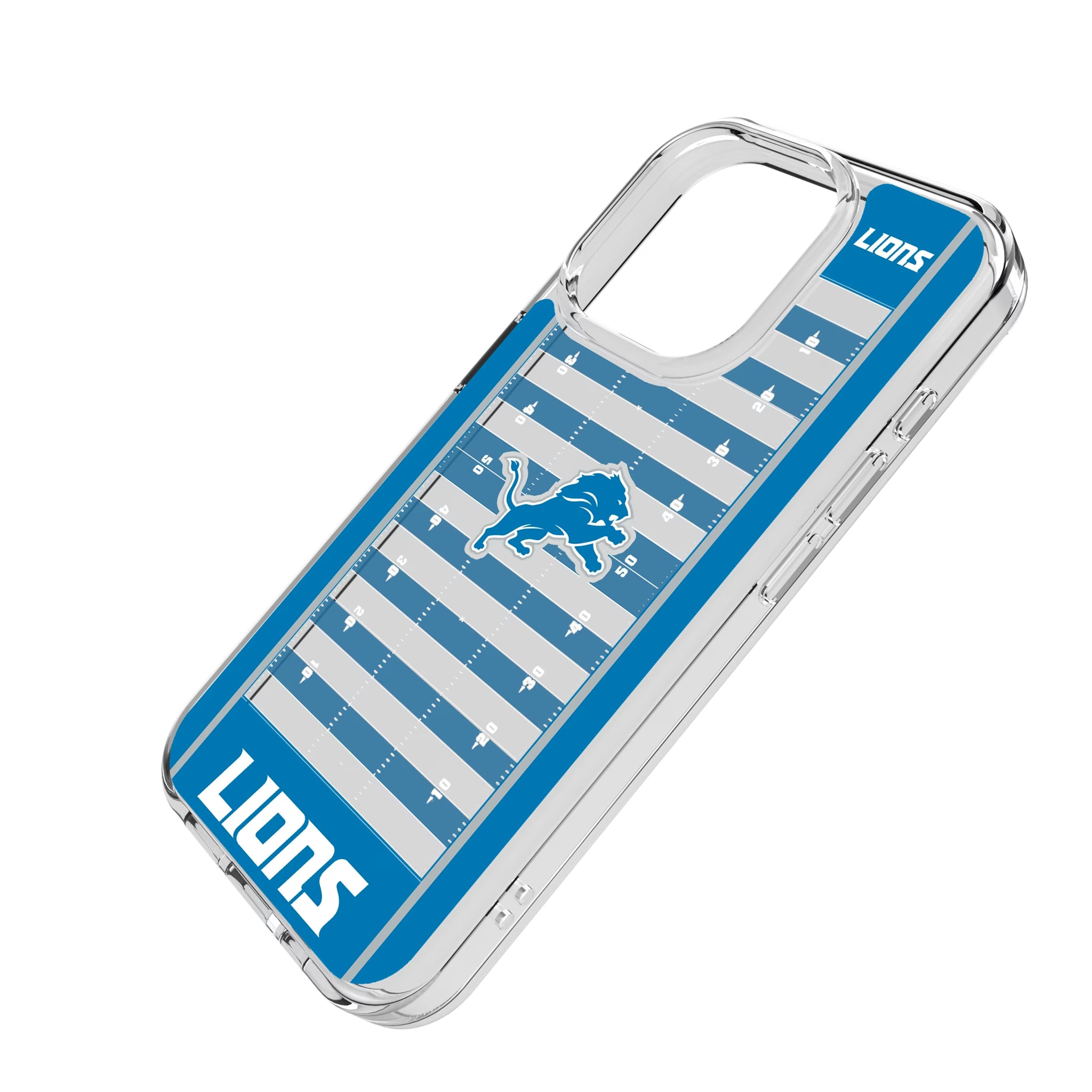 Detroit Lions Field iPhone Clear Phone Case for Apple iPhone - Isometric View