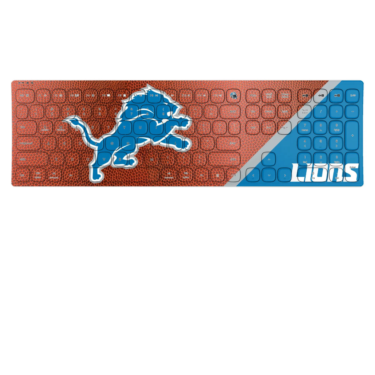 Detroit Lions Football KKB605 Curved Wireless Keyboard