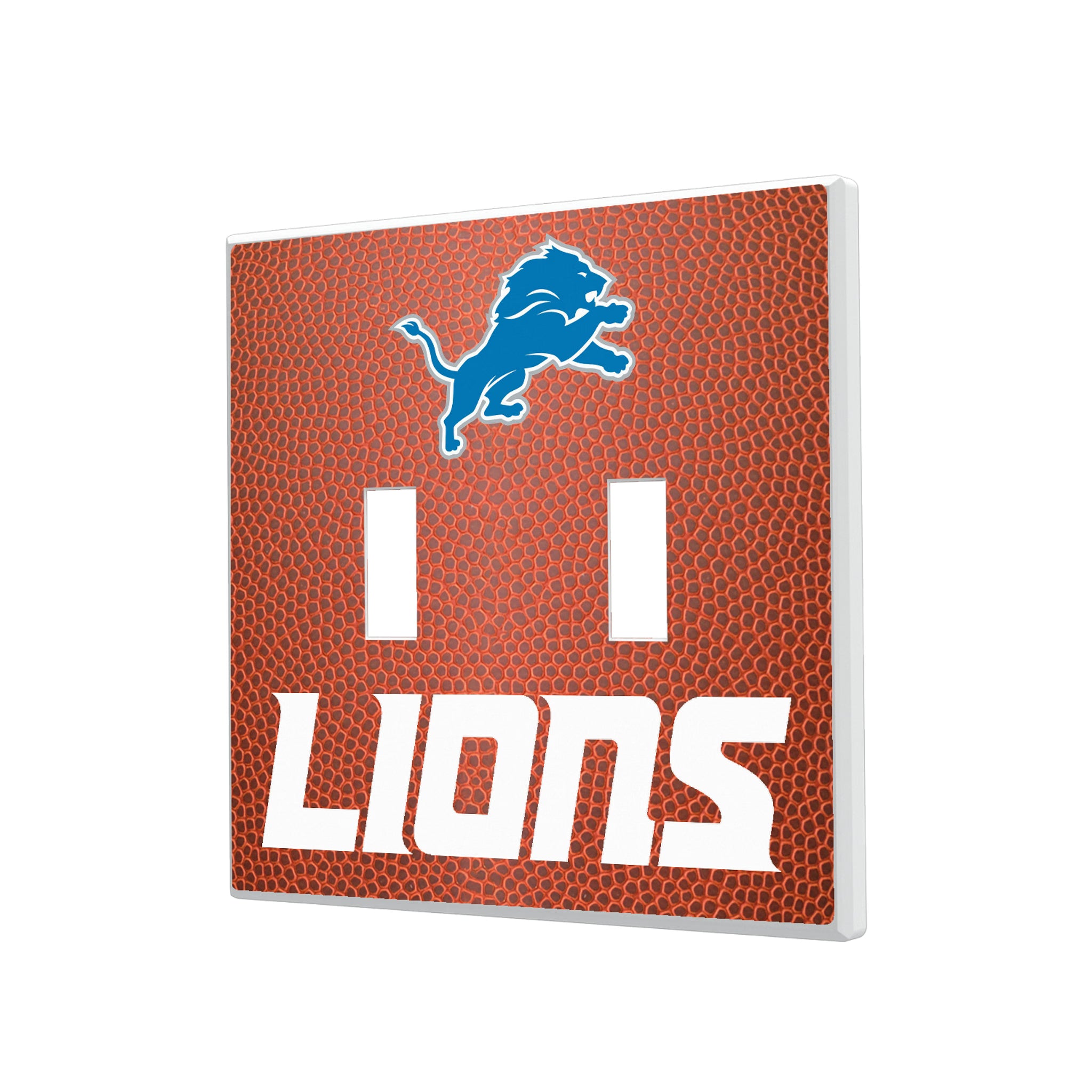 Detroit Lions Football Hidden-Screw Light Switch Plate#Style_Double Toggle