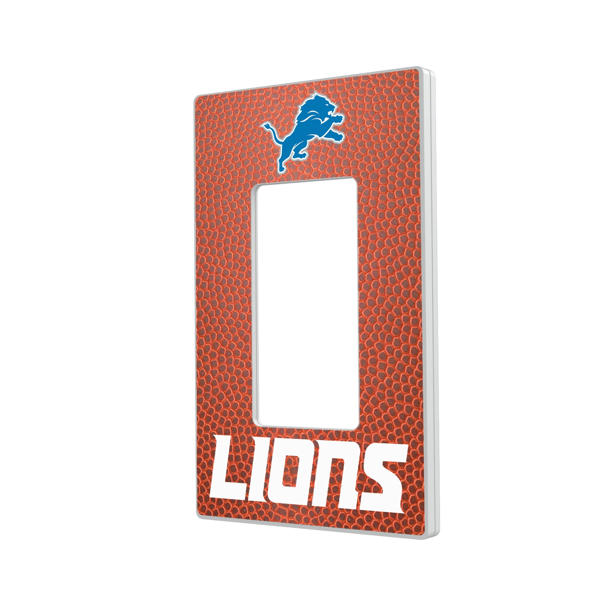 Detroit Lions Football Hidden-Screw Light Switch Plate#Style_Single Rocker