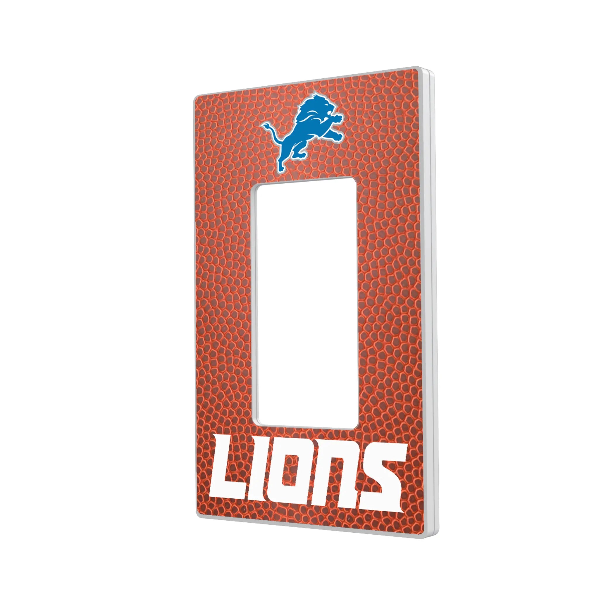 Detroit Lions Football Hidden-Screw Light Switch Plate#Style_Single Rocker