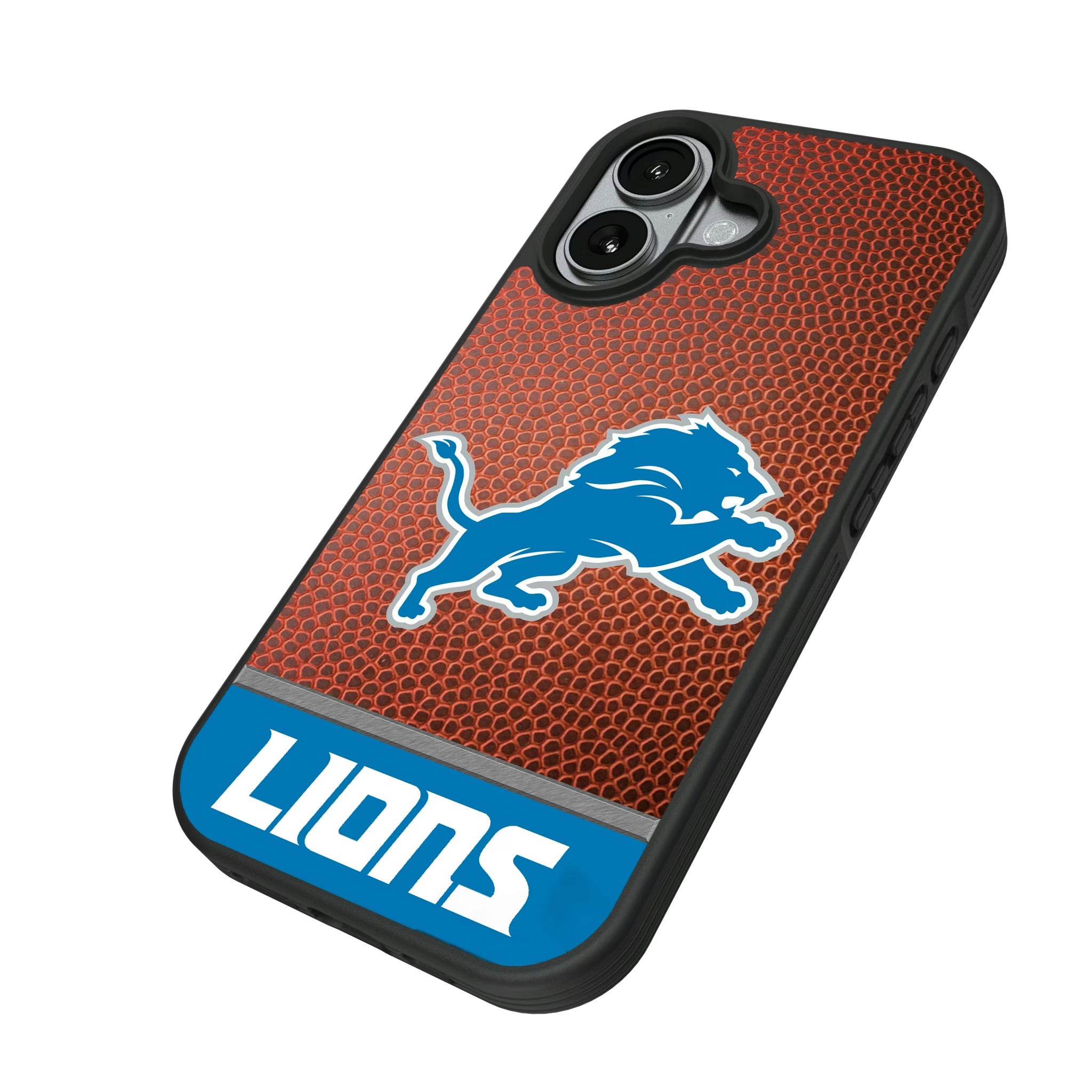 Detroit Lions Football Wordmark iPhone Bump Phone Case for Apple iPhone - Isometric View#Device_iPhone 17