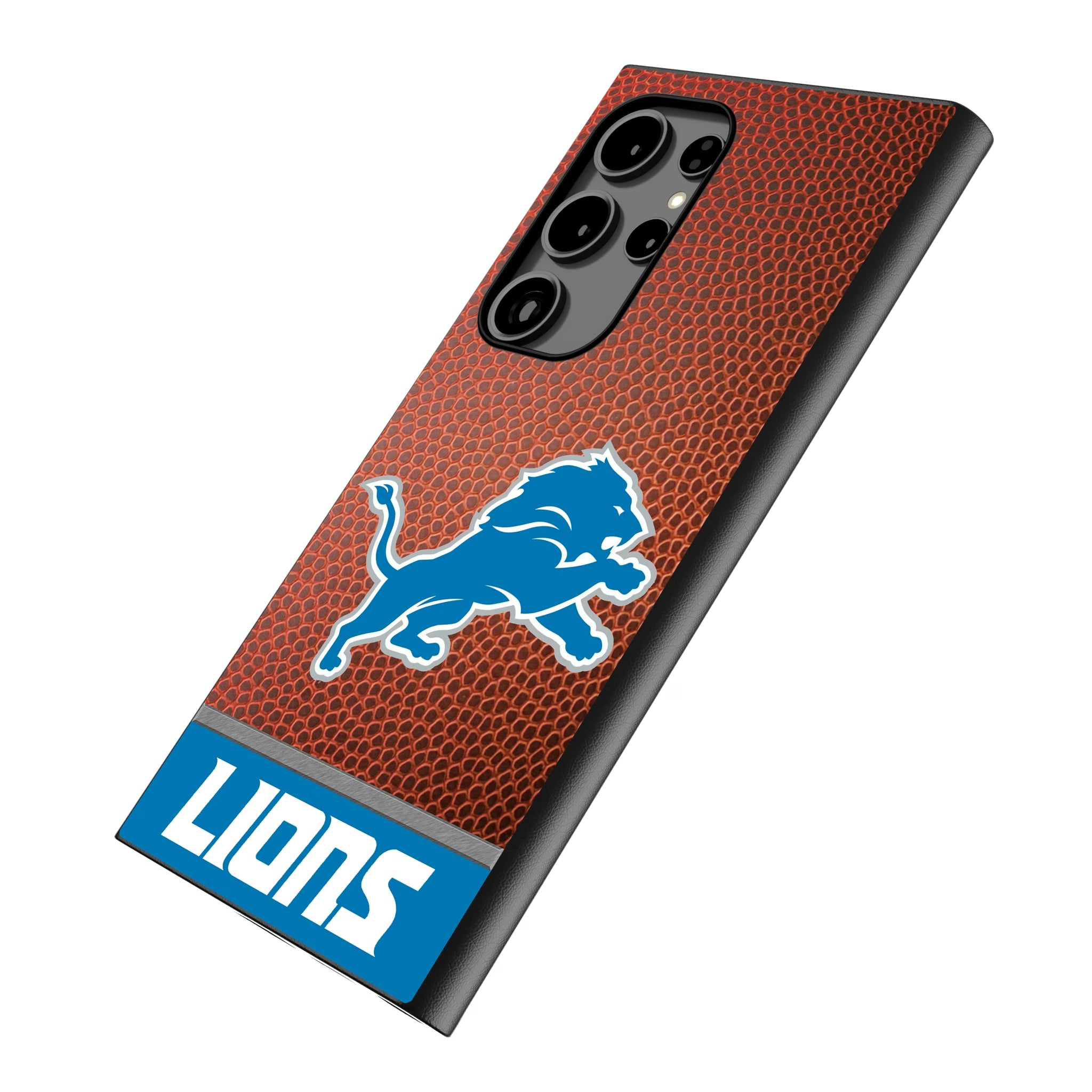 Detroit Lions Football Wordmark Galaxy MagSafe Compatible Phone Case for Samsung Galaxy - Isometric View