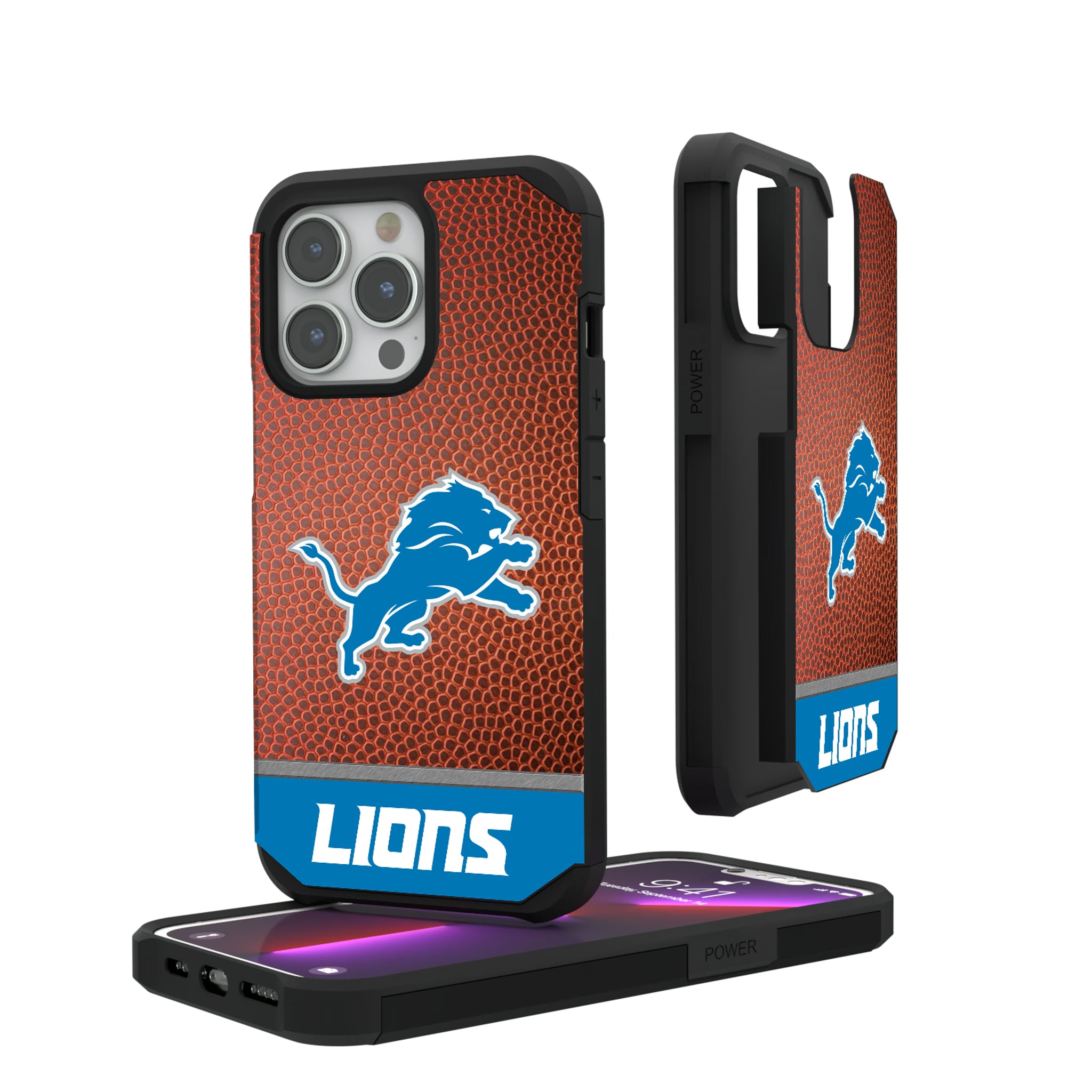 Detroit Lions Football Wordmark iPhone Rugged Phone Case for Apple iPhone