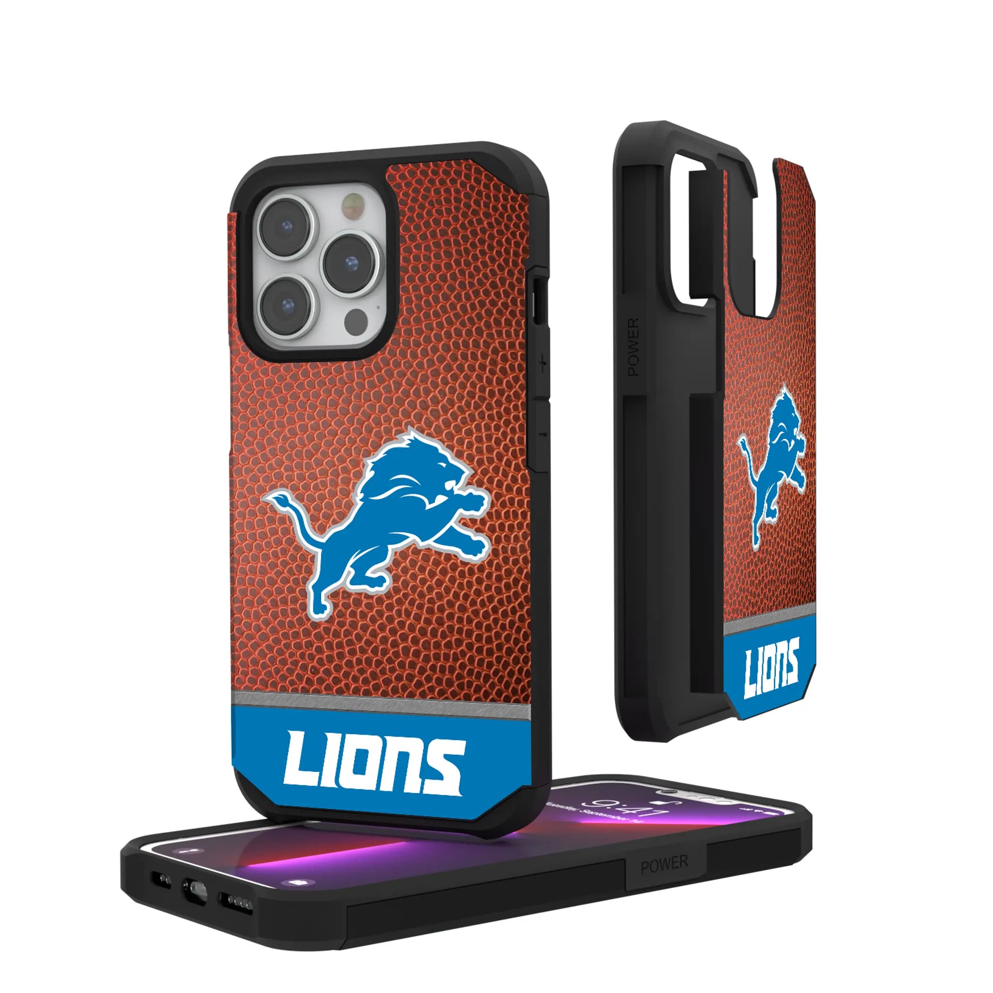 Detroit Lions Football Wordmark iPhone Rugged Phone Case for Apple iPhone