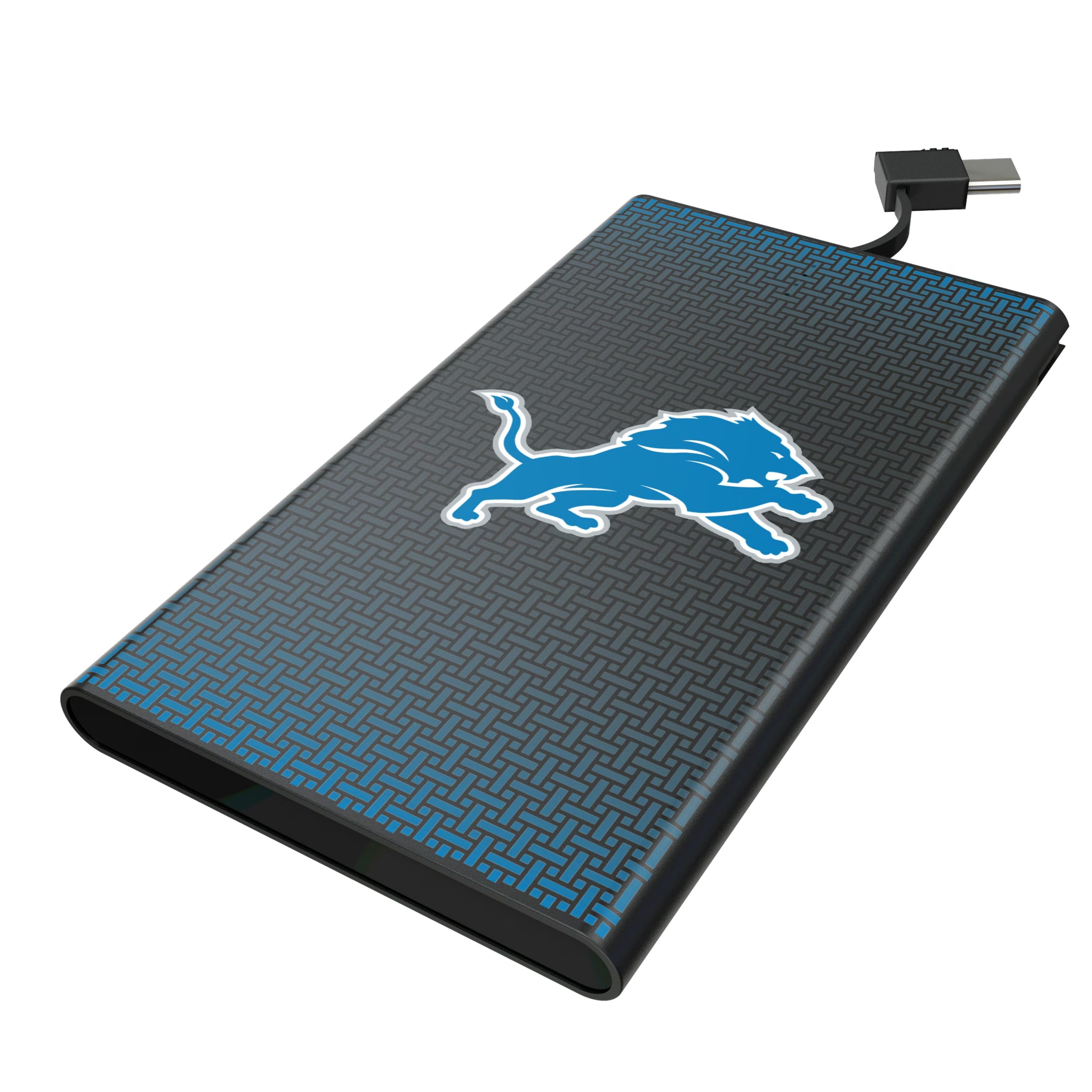 Detroit Lions Linen 5000mAh Flat Powerbank