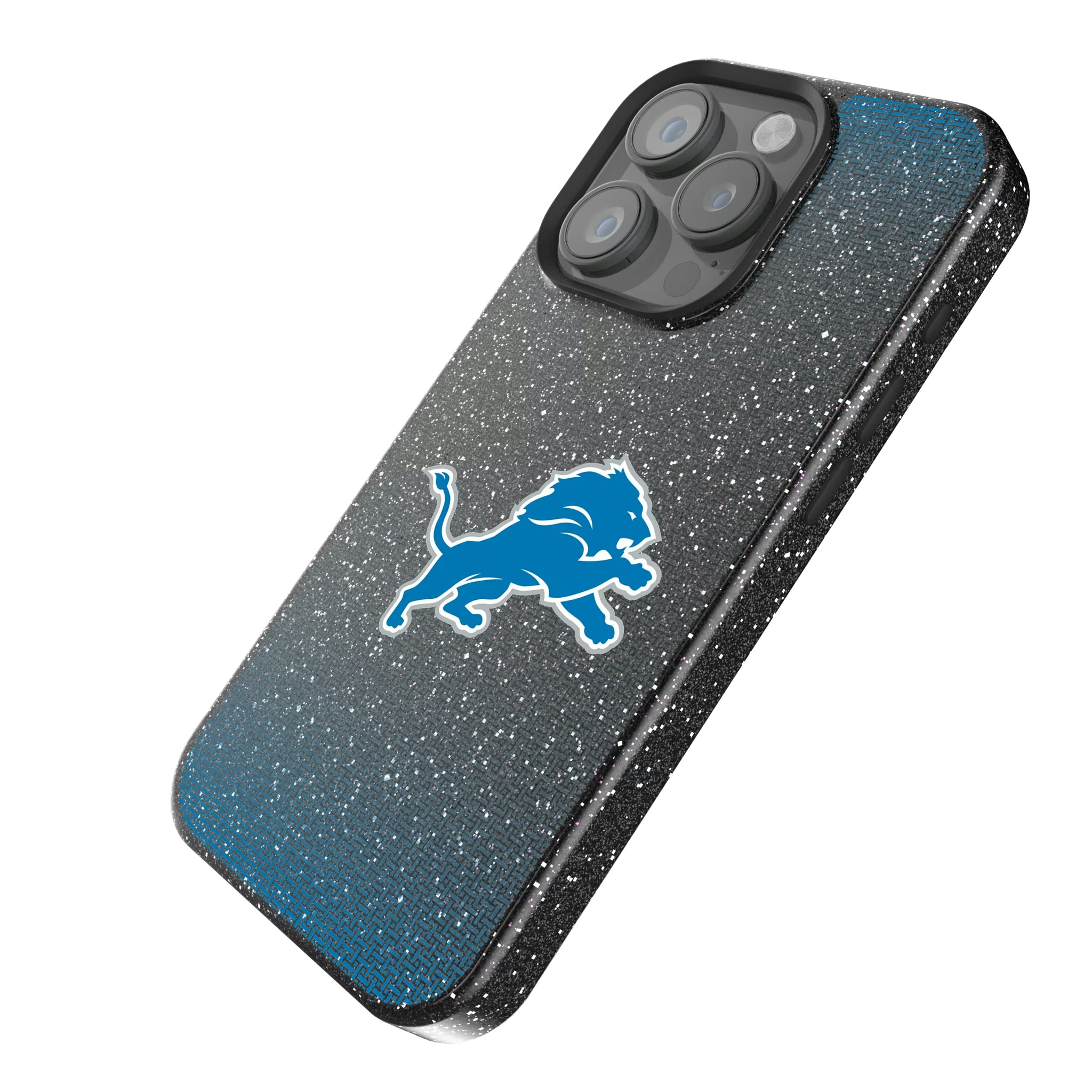 Detroit Lions Linen iPhone Bling Phone Case for Apple iPhone - Isometric View