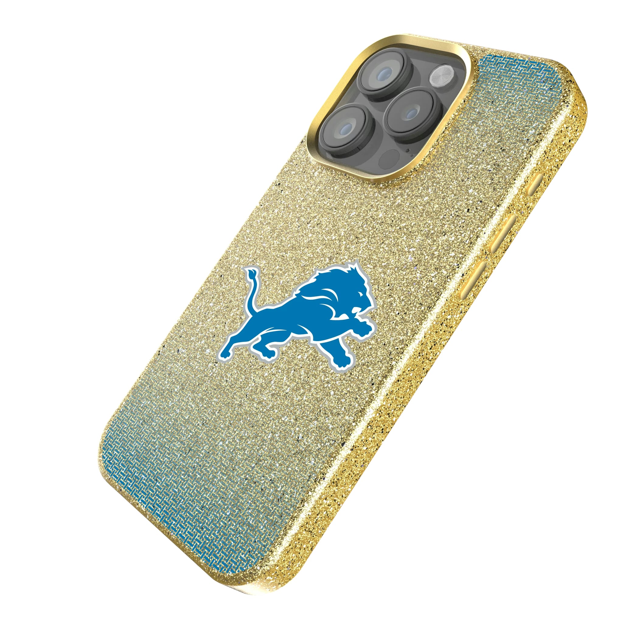Detroit Lions Linen iPhone Bling Phone Case for Apple iPhone - Isometric View