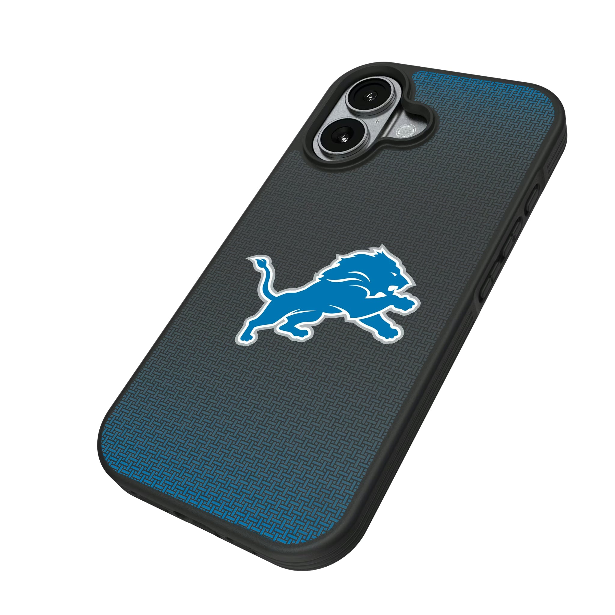 Detroit Lions Linen iPhone Bump Phone Case for Apple iPhone - Isometric View#Device_iPhone 17