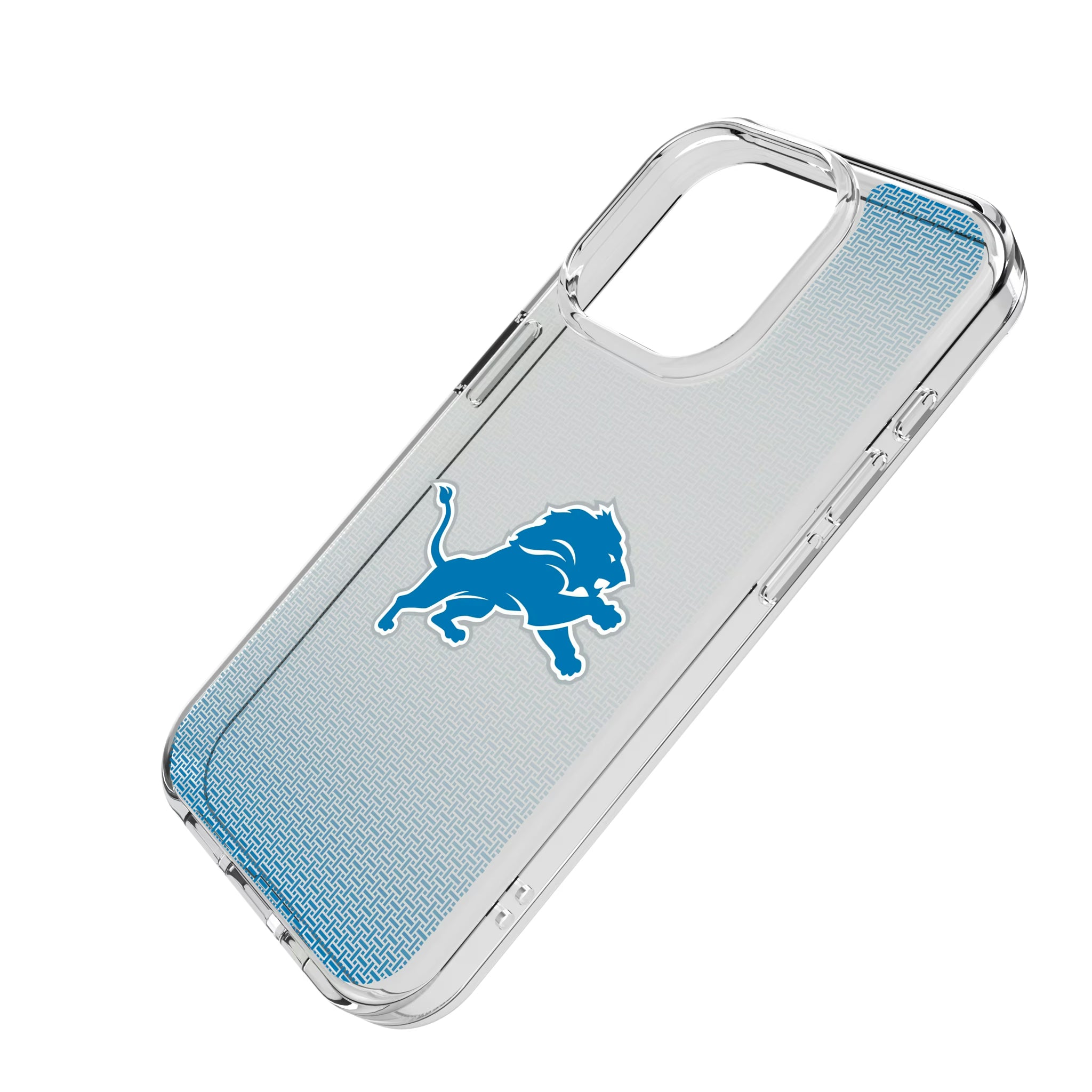 Detroit Lions Linen iPhone Clear Phone Case for Apple iPhone - Isometric View