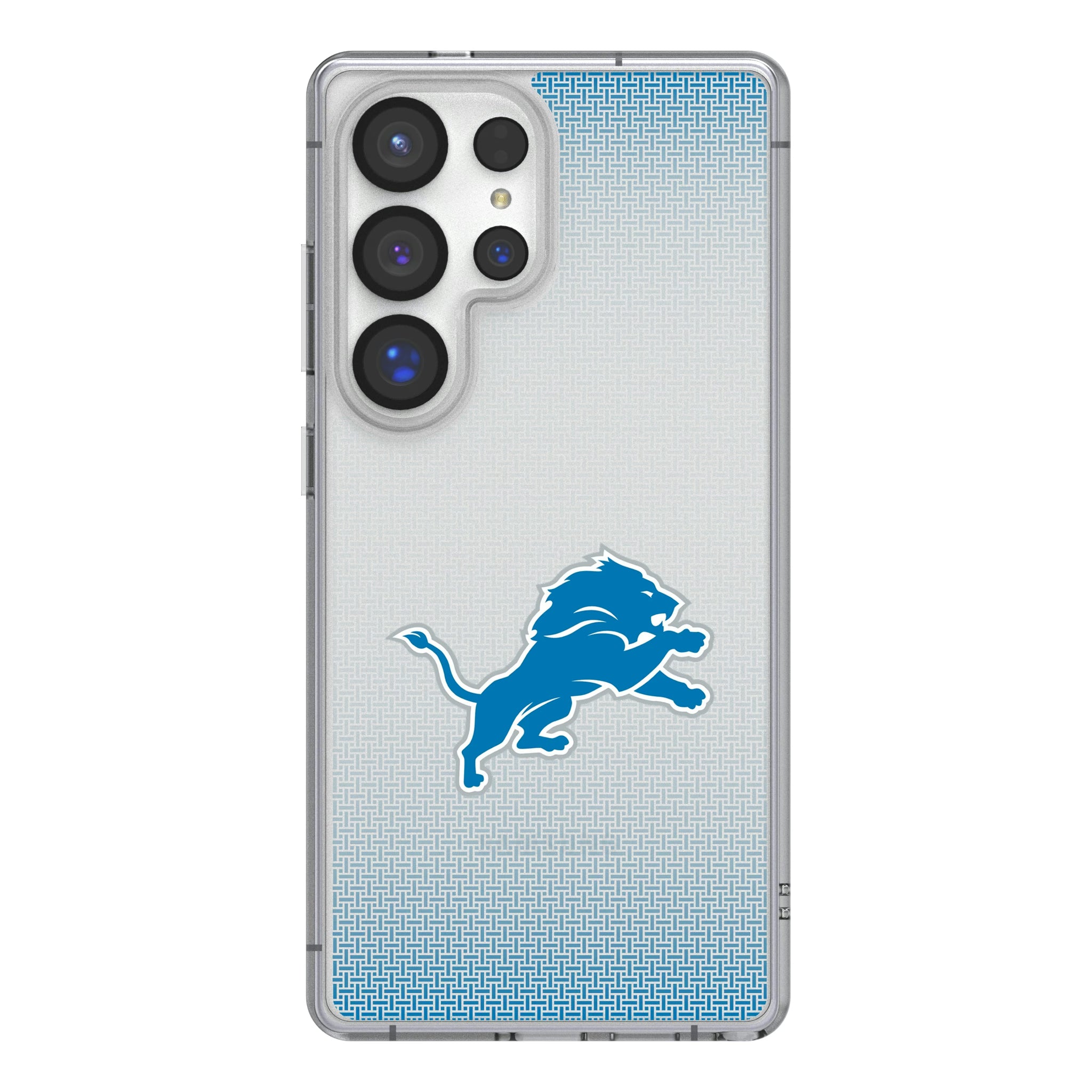 Detroit Lions Linen Galaxy Clear Phone Case for Samsung Galaxy
