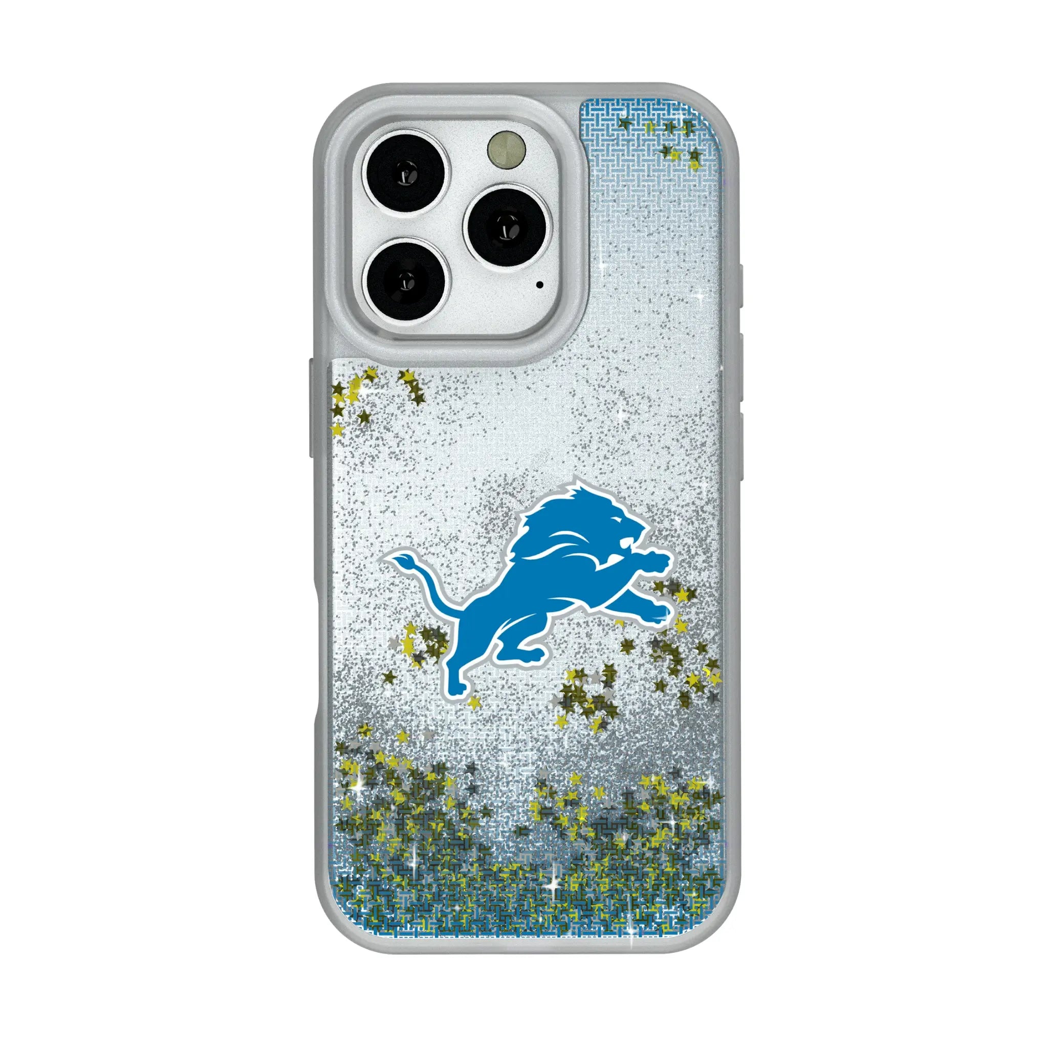 Detroit Lions Linen iPhone Glitter Phone Case for Apple iPhone