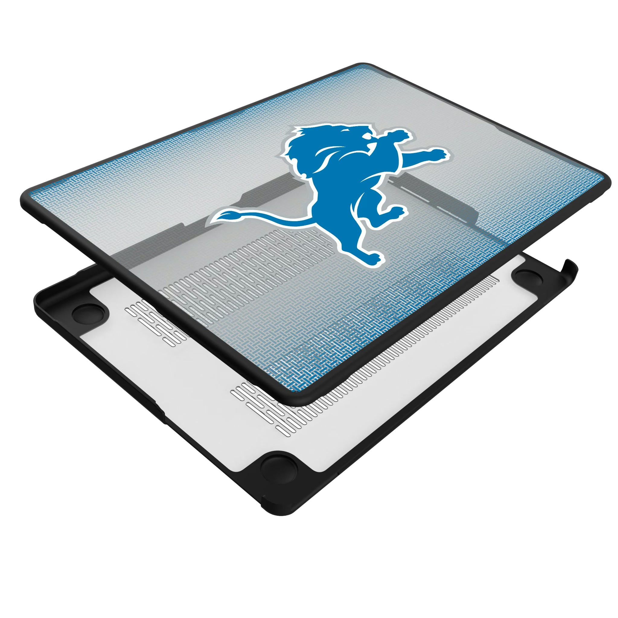 Detroit Lions Linen MacBook Laptop Case for Apple MacBook - Isometric View#Device_MacBook Pro (14-inch, 2021) / MacBook Pro (14-inch, 2023) / MacBook Pro (14-inch, 2024)