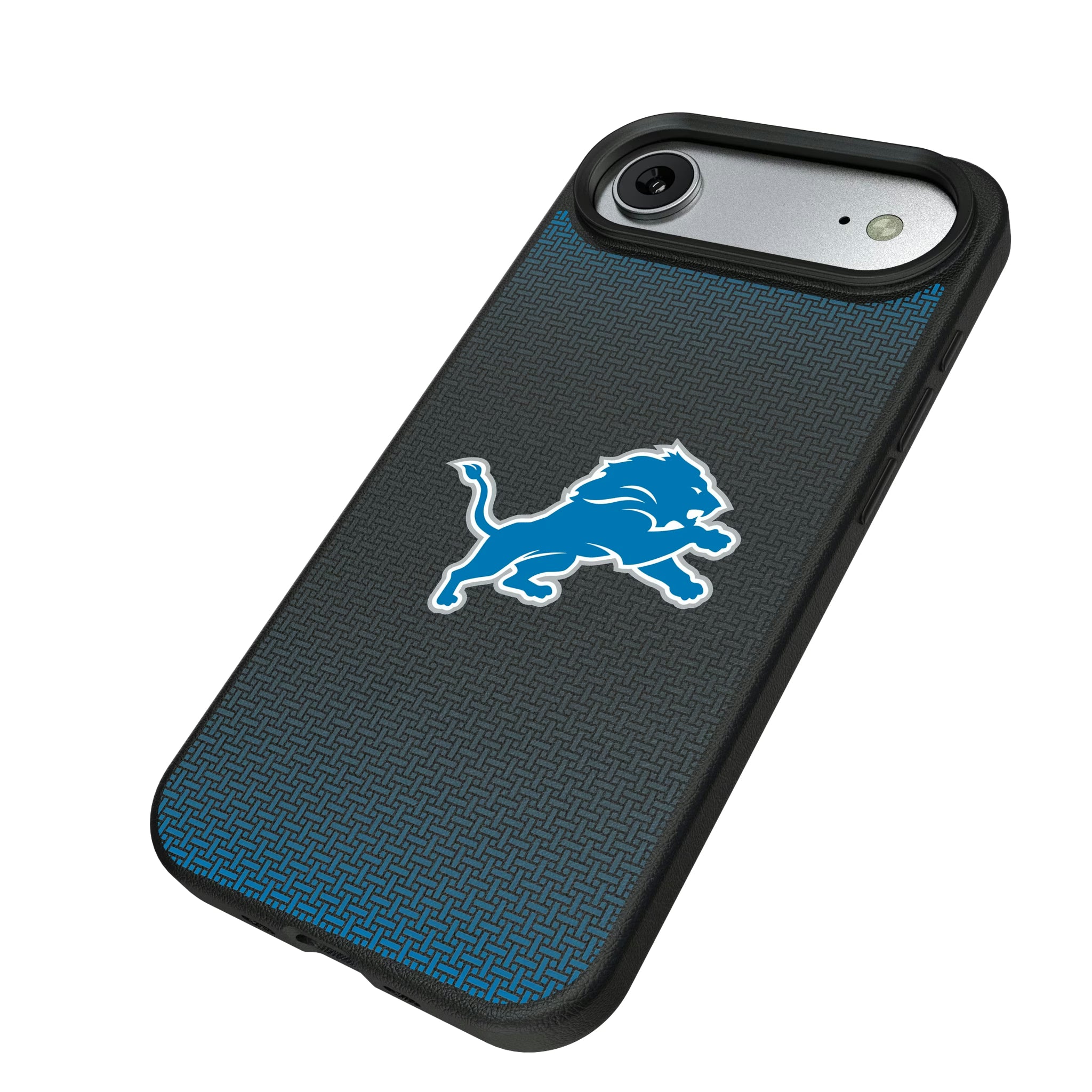 Detroit Lions Linen iPhone MagSafe Compatible Phone Case for Apple iPhone - Isometric View#Device_iPhone Air