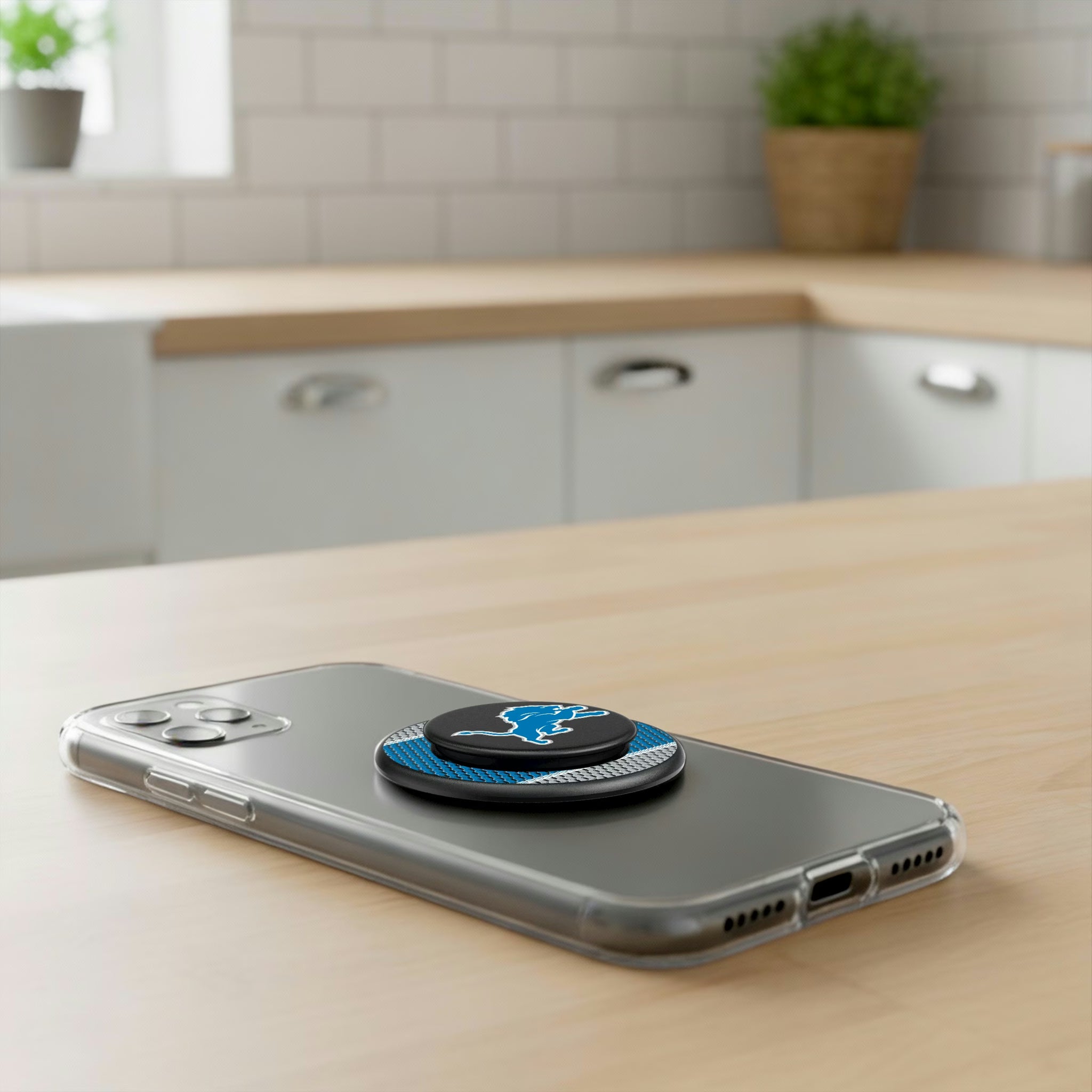 Detroit Lions Mesh Popsockets Round Magnetic - Lifestyle