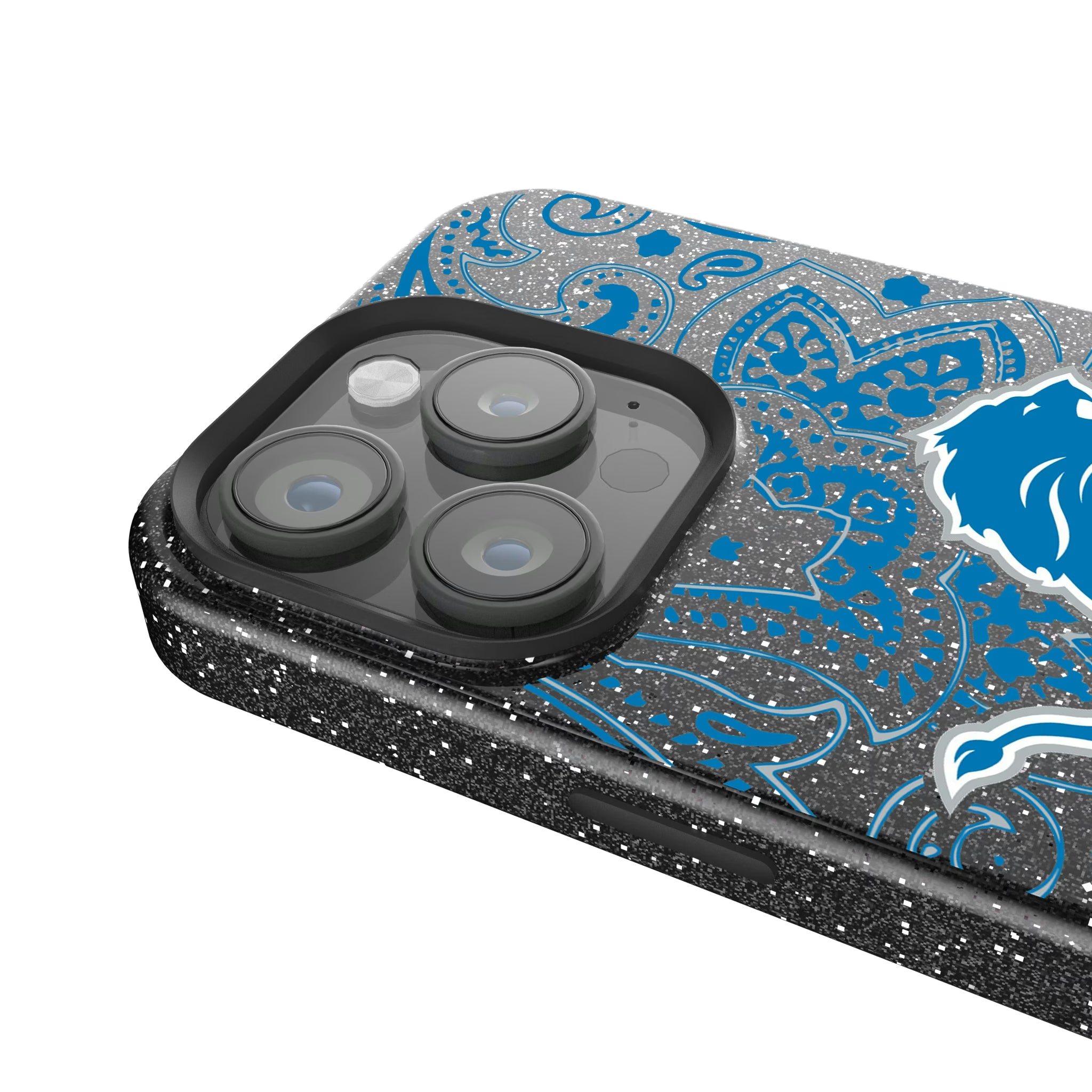 Detroit Lions Paisley iPhone Bling Phone Case for Apple iPhone - Detail