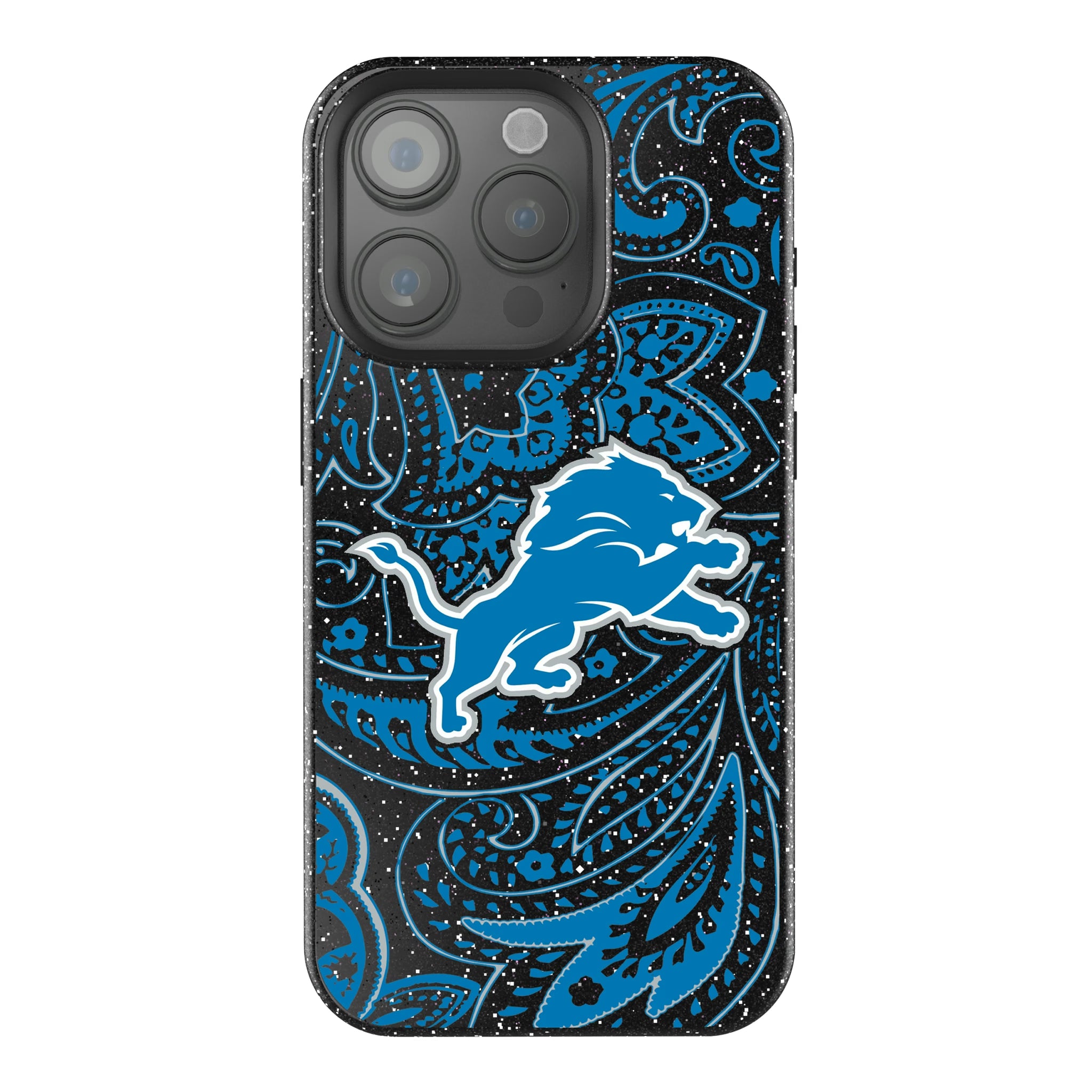 Detroit Lions Paisley iPhone Bling Phone Case for Apple iPhone