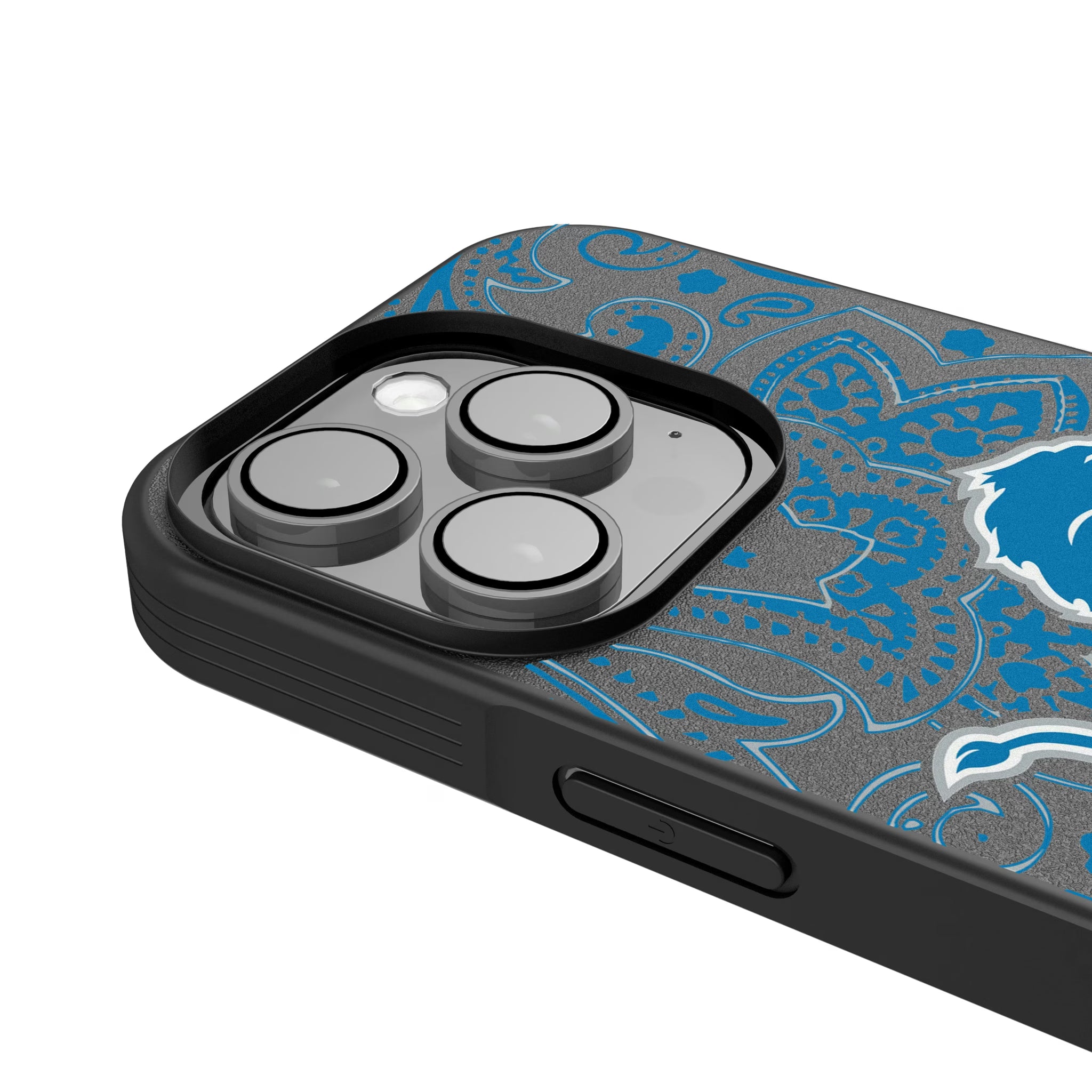 Detroit Lions Paisley iPhone Bump Phone Case for Apple iPhone - Detail