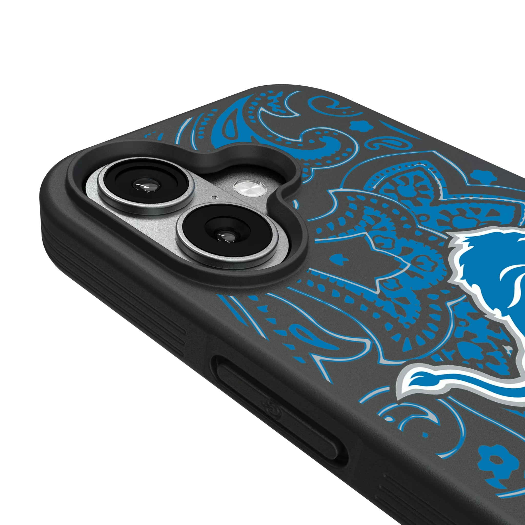 Detroit Lions Paisley iPhone Bump Phone Case for Apple iPhone - Detail#Device_iPhone 17