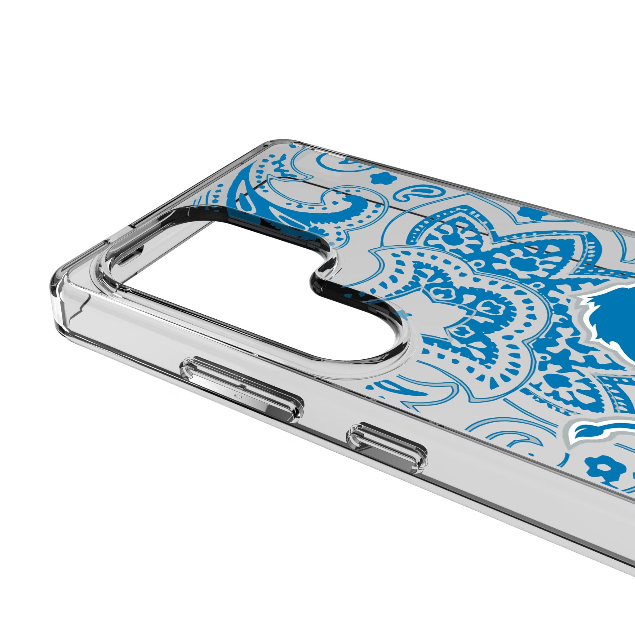 Detroit Lions Paisley Galaxy Clear Phone Case for Samsung Galaxy - Detail