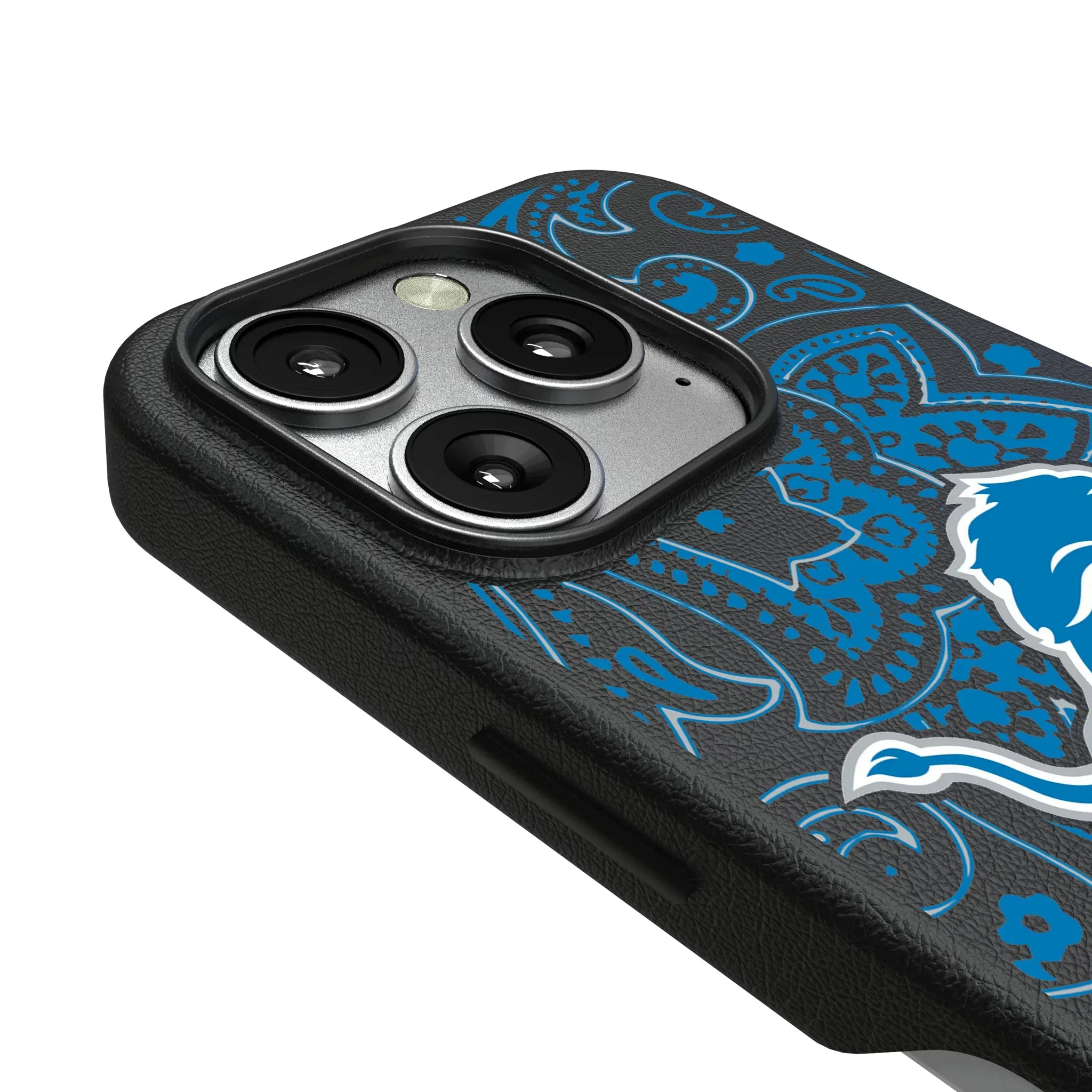 Detroit Lions Paisley iPhone MagSafe Compatible Phone Case for Apple iPhone - Detail