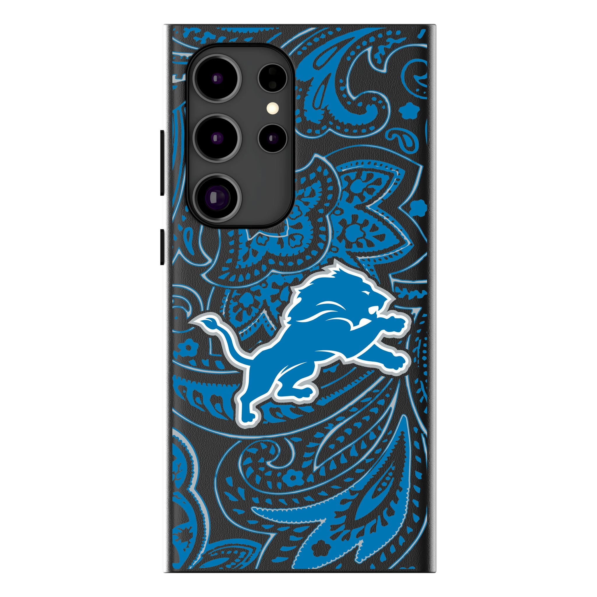 Detroit Lions Paisley Galaxy MagSafe Compatible Phone Case for Samsung Galaxy