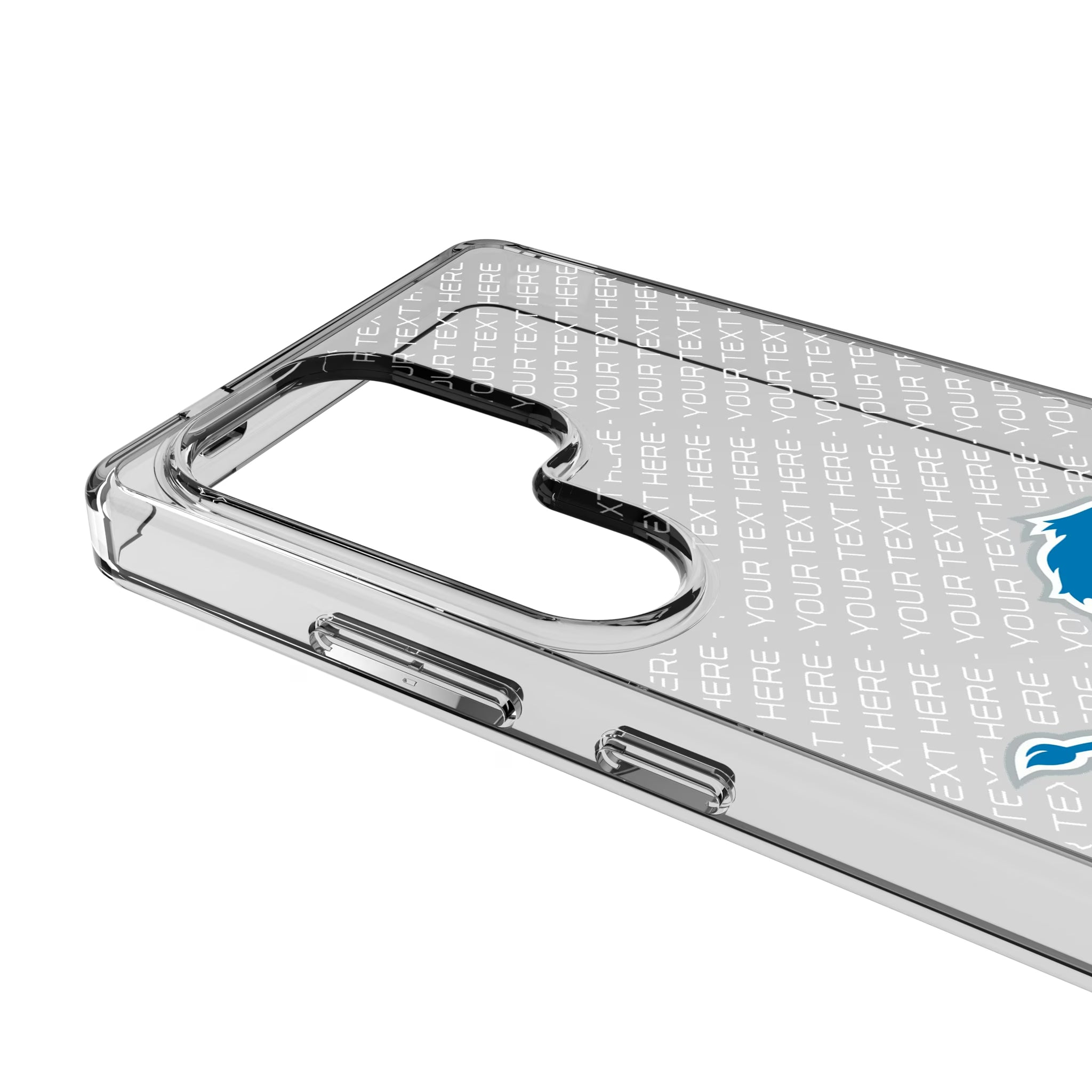 Detroit Lions Personalized EndZone Plus Galaxy Clear Phone Case for Samsung Galaxy - Detail
