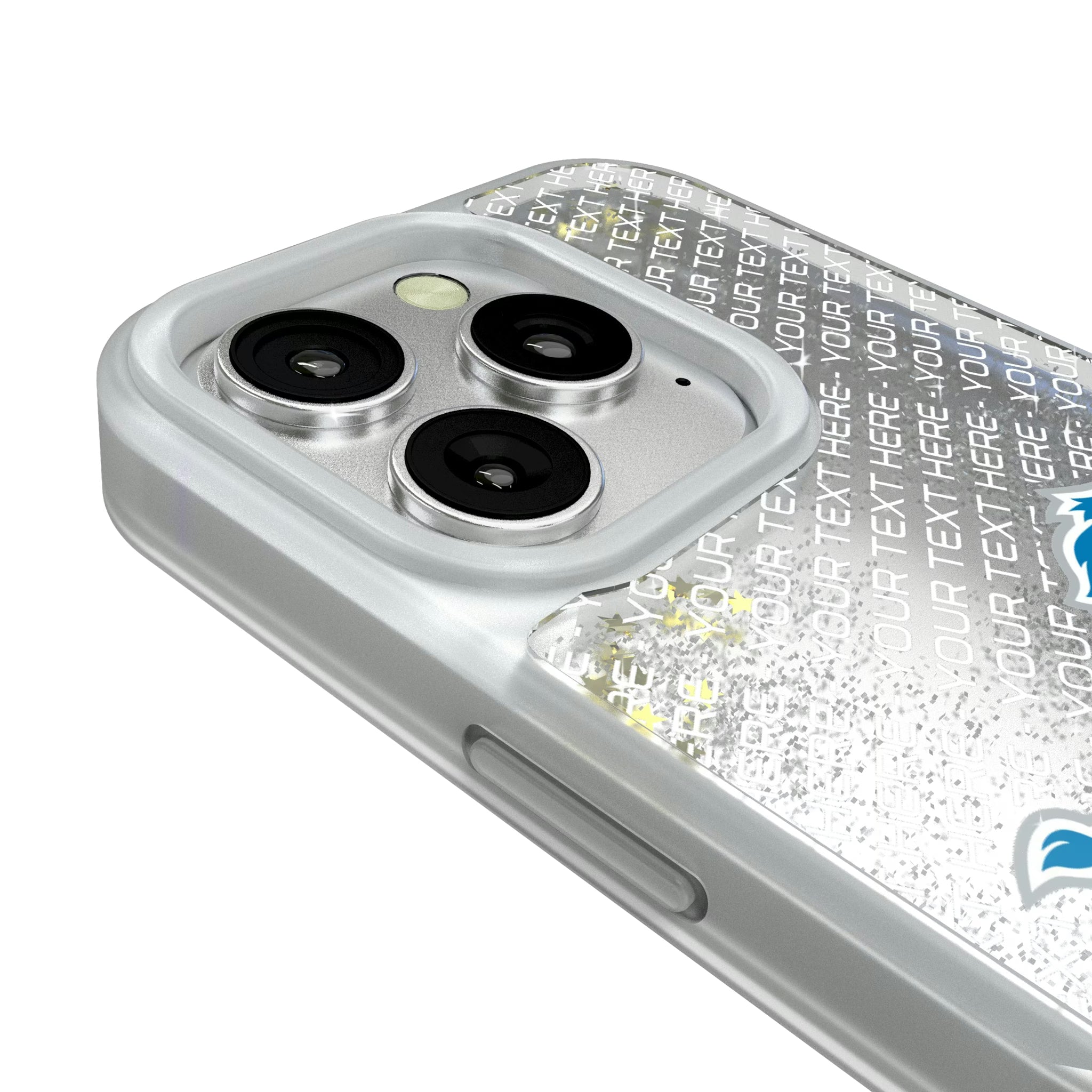 Detroit Lions Personalized EndZone Plus iPhone Glitter Phone Case for Apple iPhone - Detail#Device_iPhone 16 Pro
