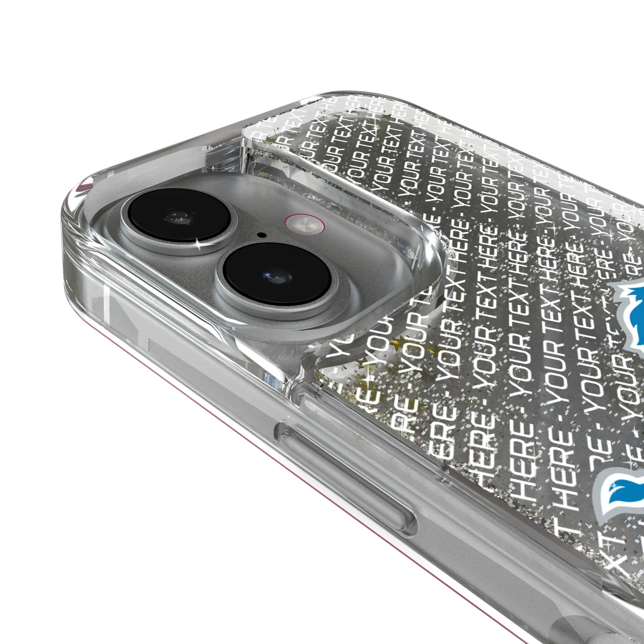 Detroit Lions Personalized EndZone Plus iPhone Glitter Phone Case for Apple iPhone - Detail