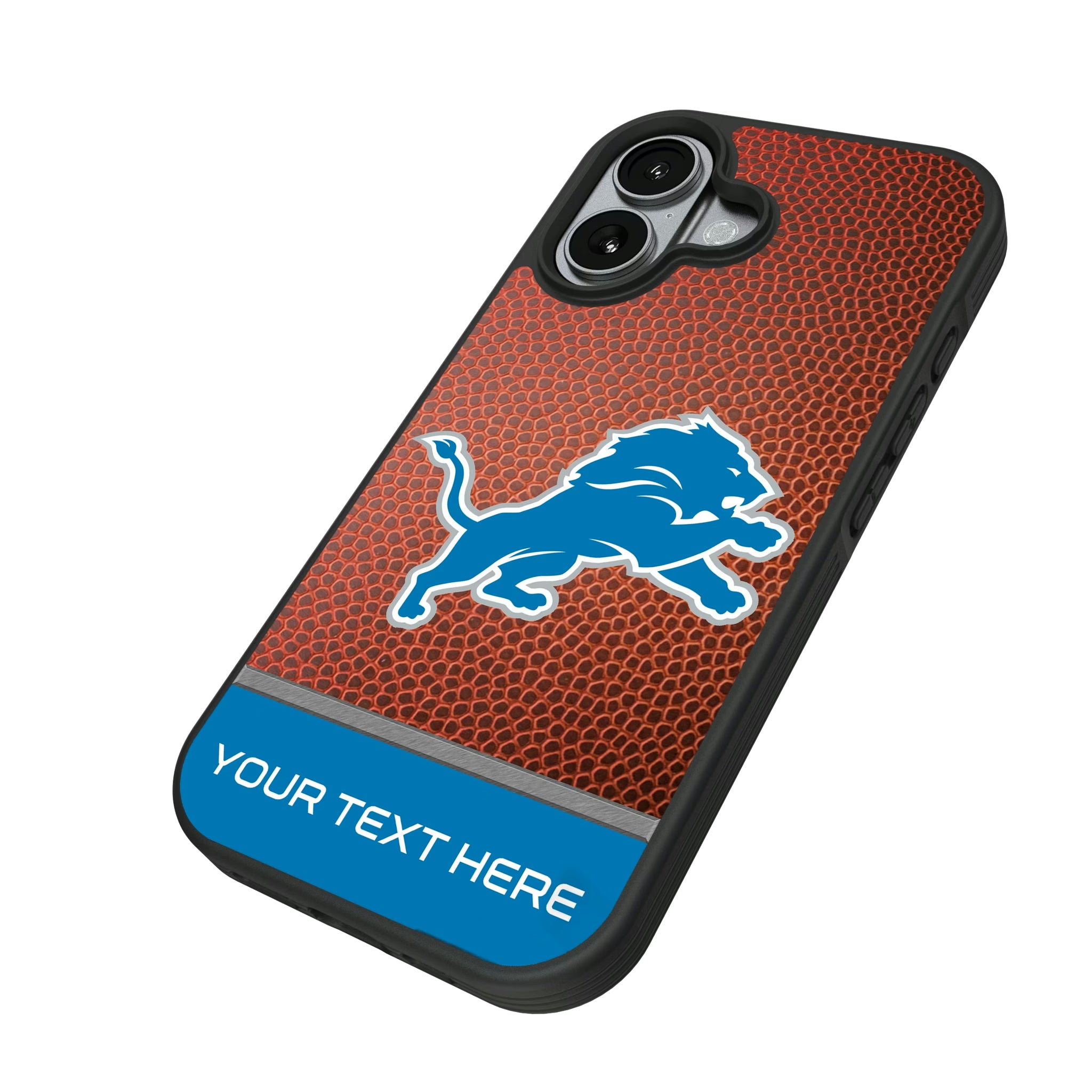 Detroit Lions Personalized Football iPhone Bump Phone Case for Apple iPhone - Isometric View#Device_iPhone 17