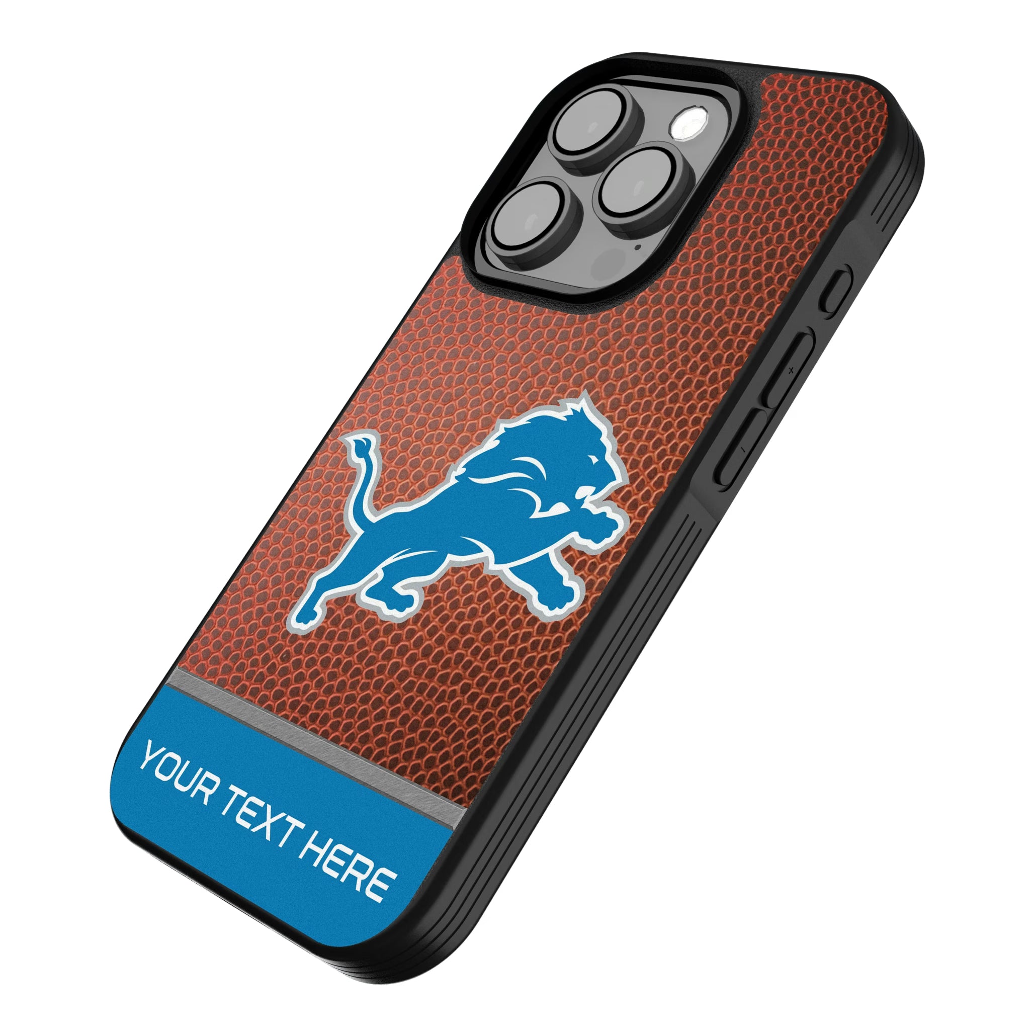 Detroit Lions Personalized Football iPhone Bump Phone Case for Apple iPhone - Isometric View