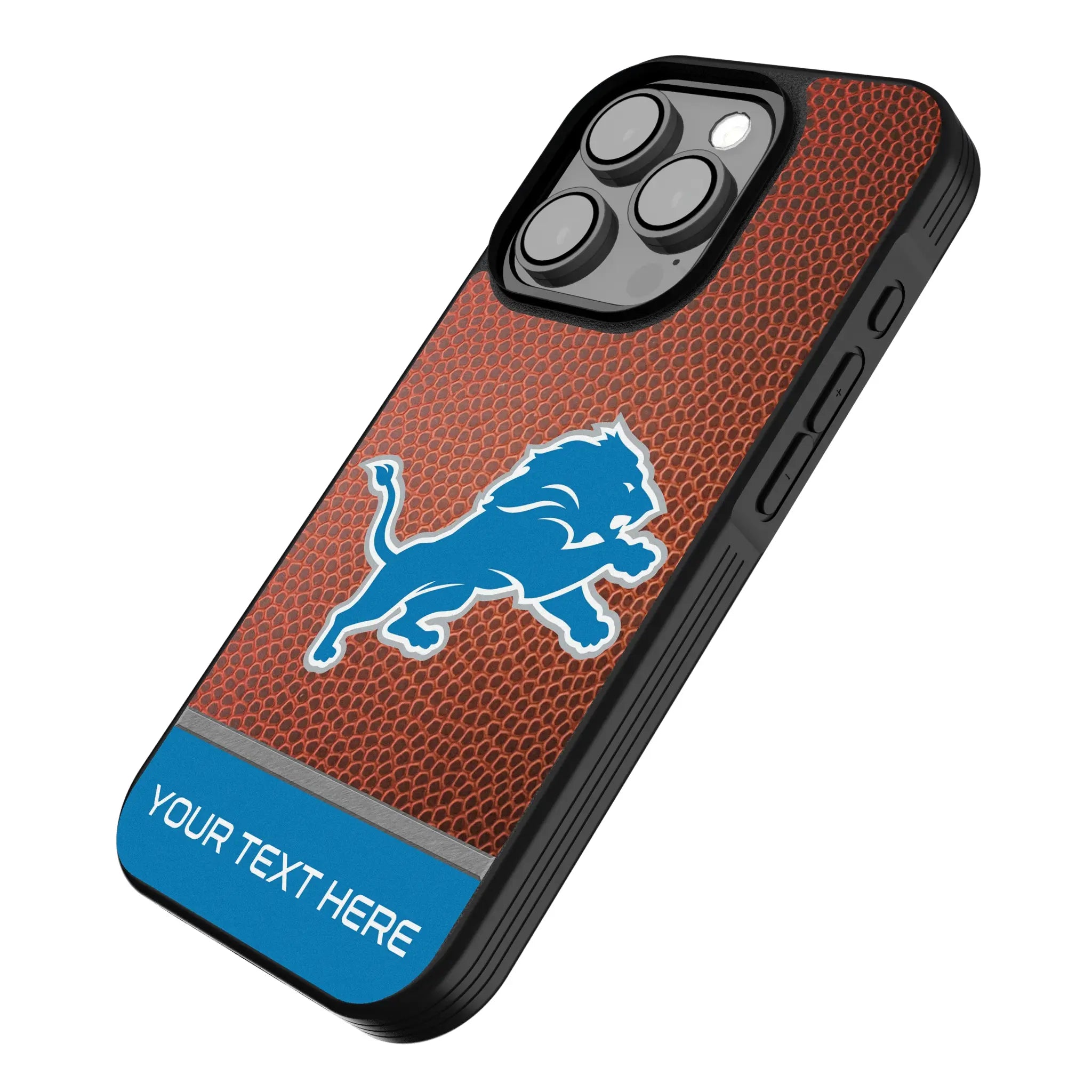 Detroit Lions Personalized Football iPhone Bump Phone Case for Apple iPhone - Isometric View