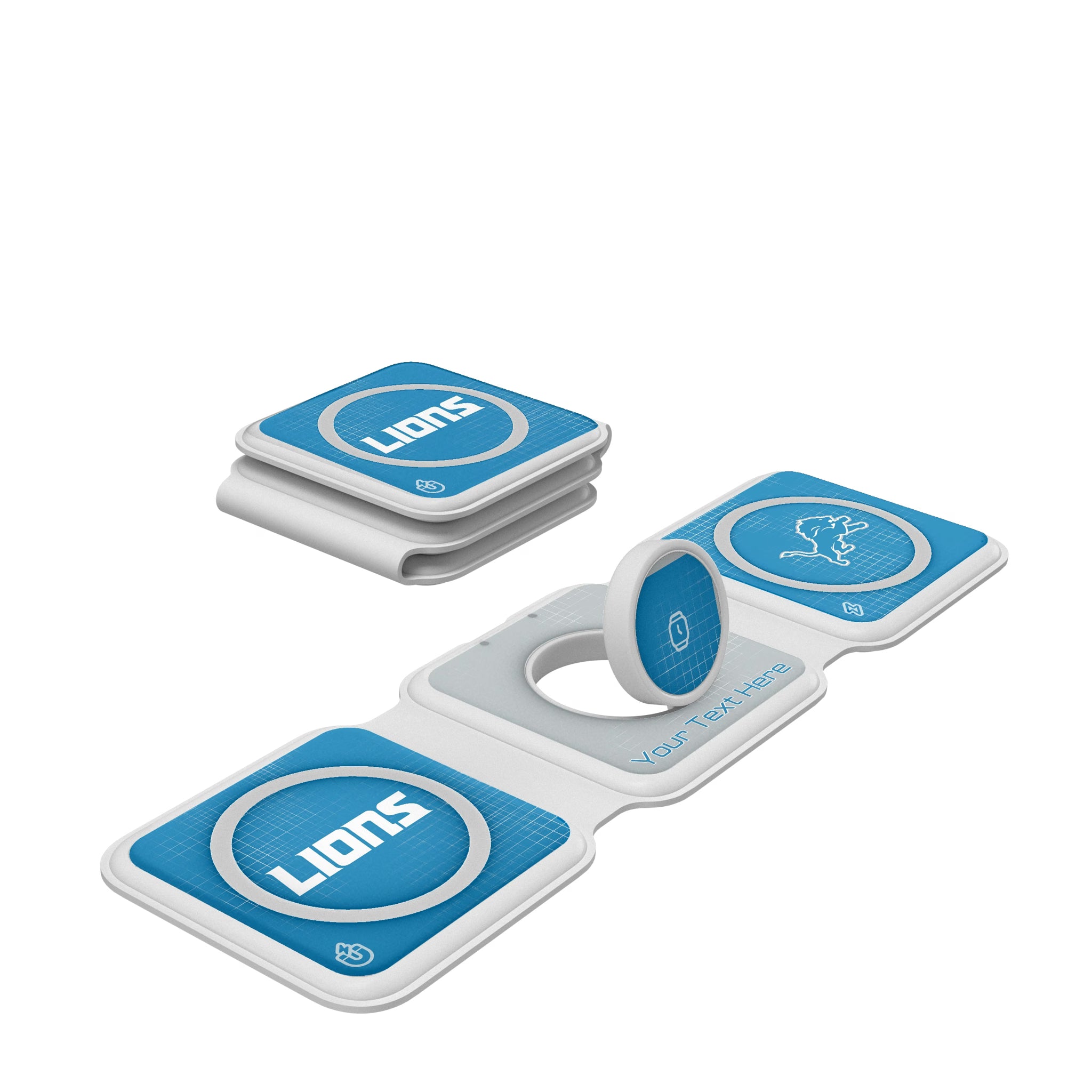 Detroit Lions Personalized Hatch Foldable 3 in 1 Charger