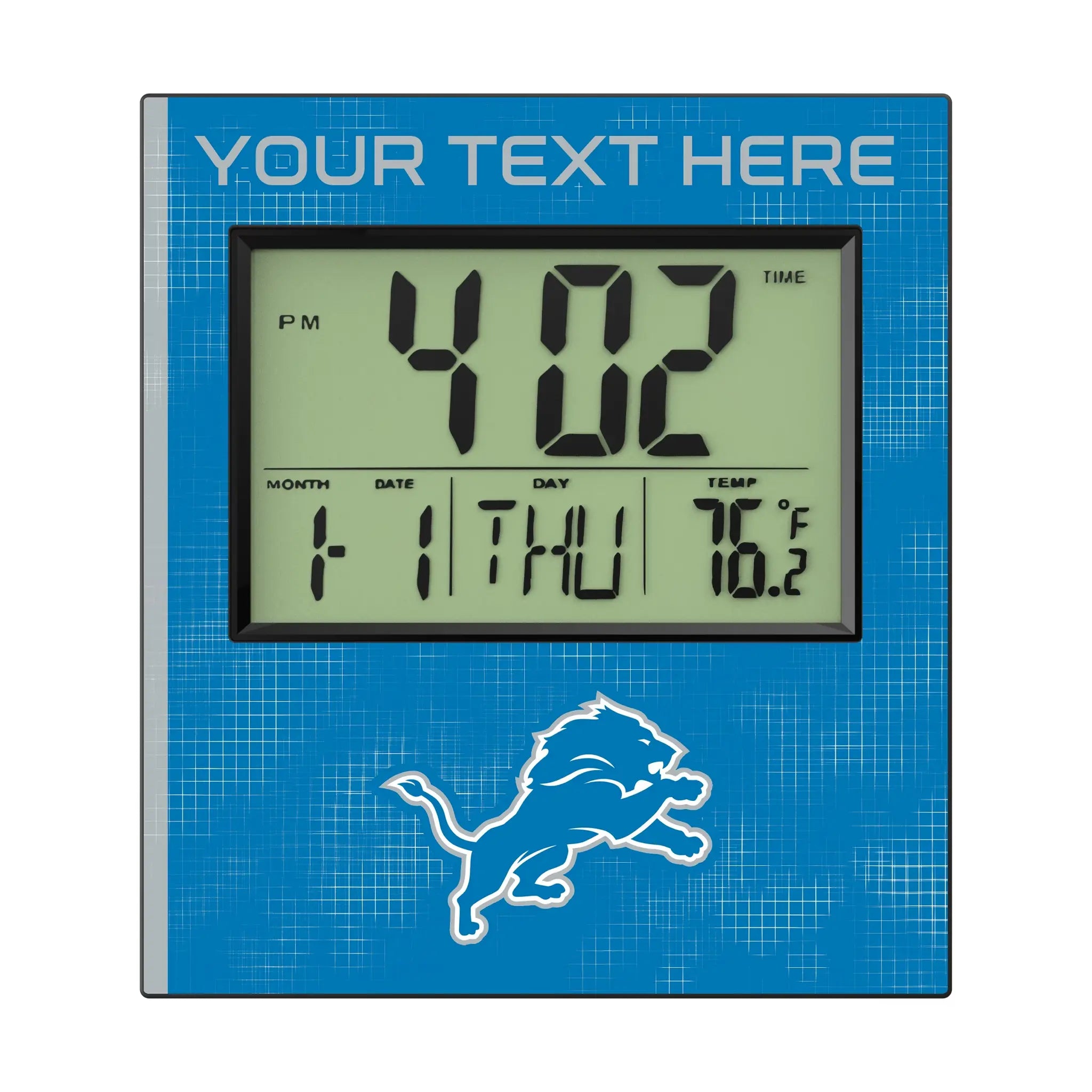 Detroit Lions Personalized Hatch Wall Clock