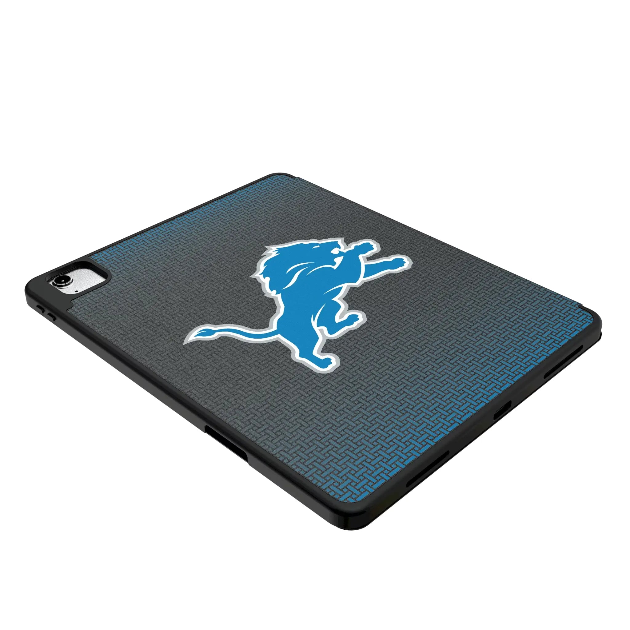 Detroit Lions Personalized Linen iPad Tablet Case for Apple iPad - Isometric View