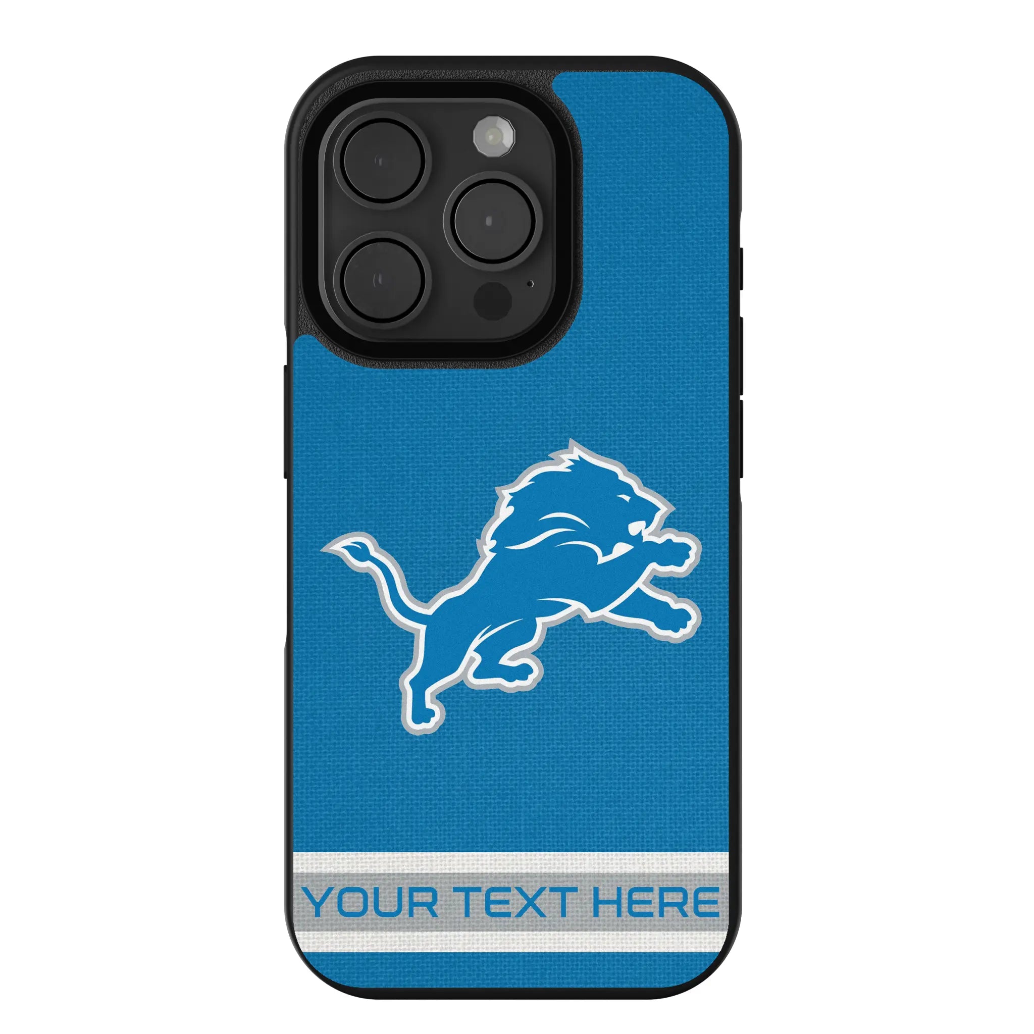 Detroit Lions Personalized Stripe iPhone Bump Phone Case for Apple iPhone