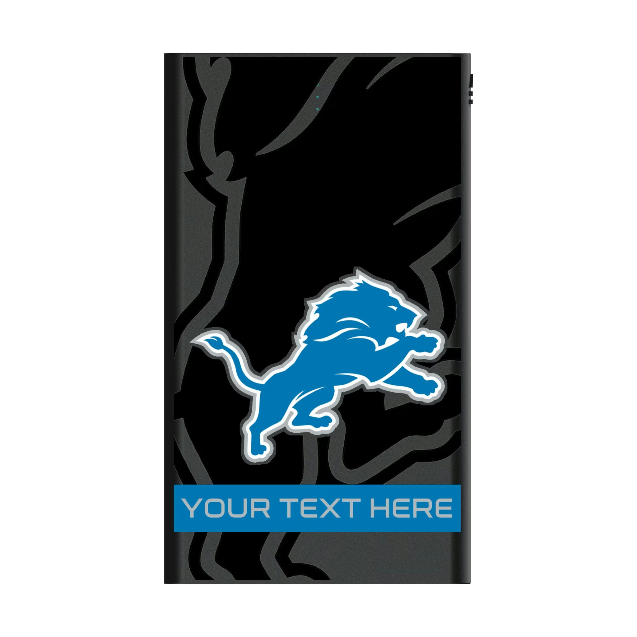Detroit Lions Personalized Tilt 5000mAh Flat Powerbank