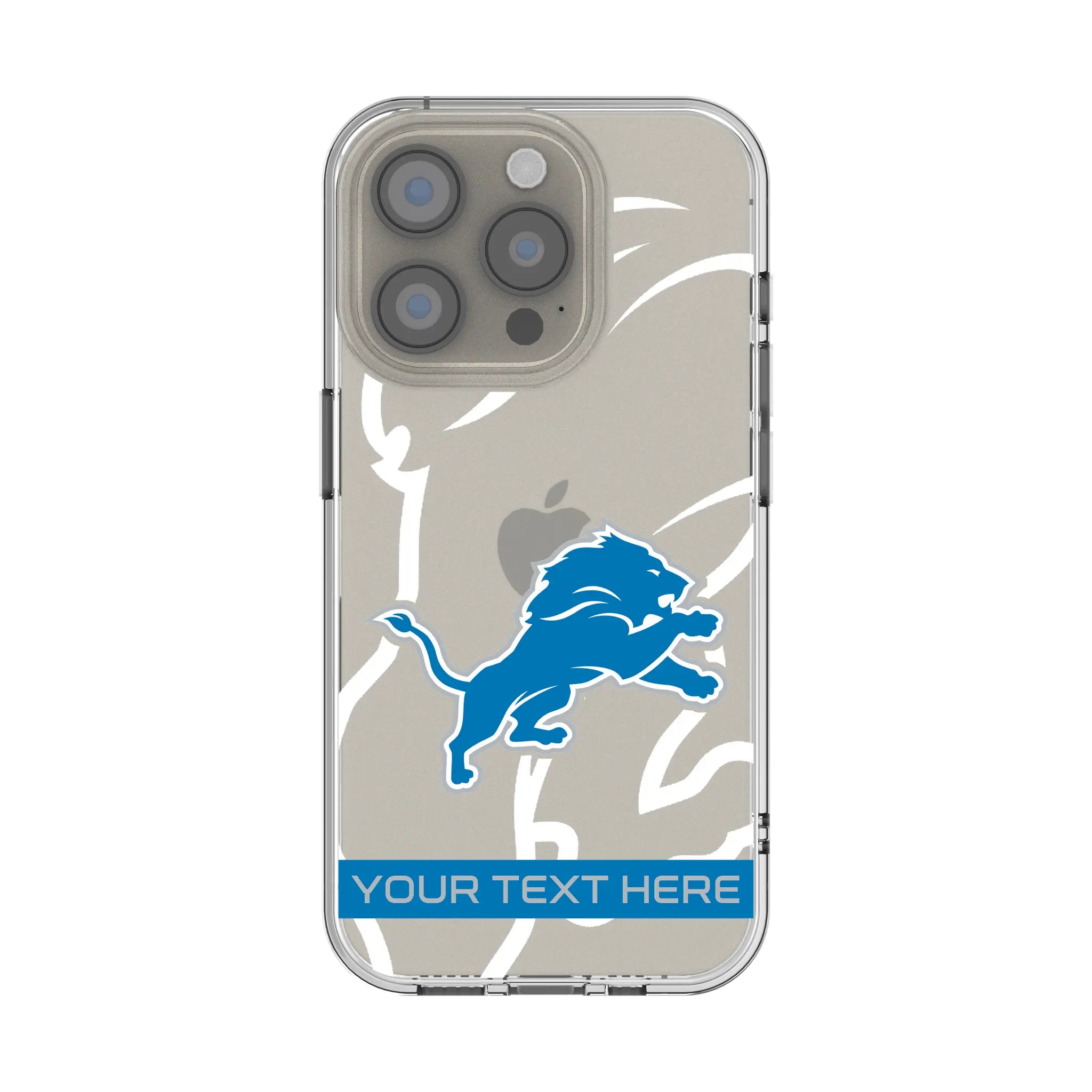 Detroit Lions Personalized Tilt iPhone Clear Phone Case for Apple iPhone