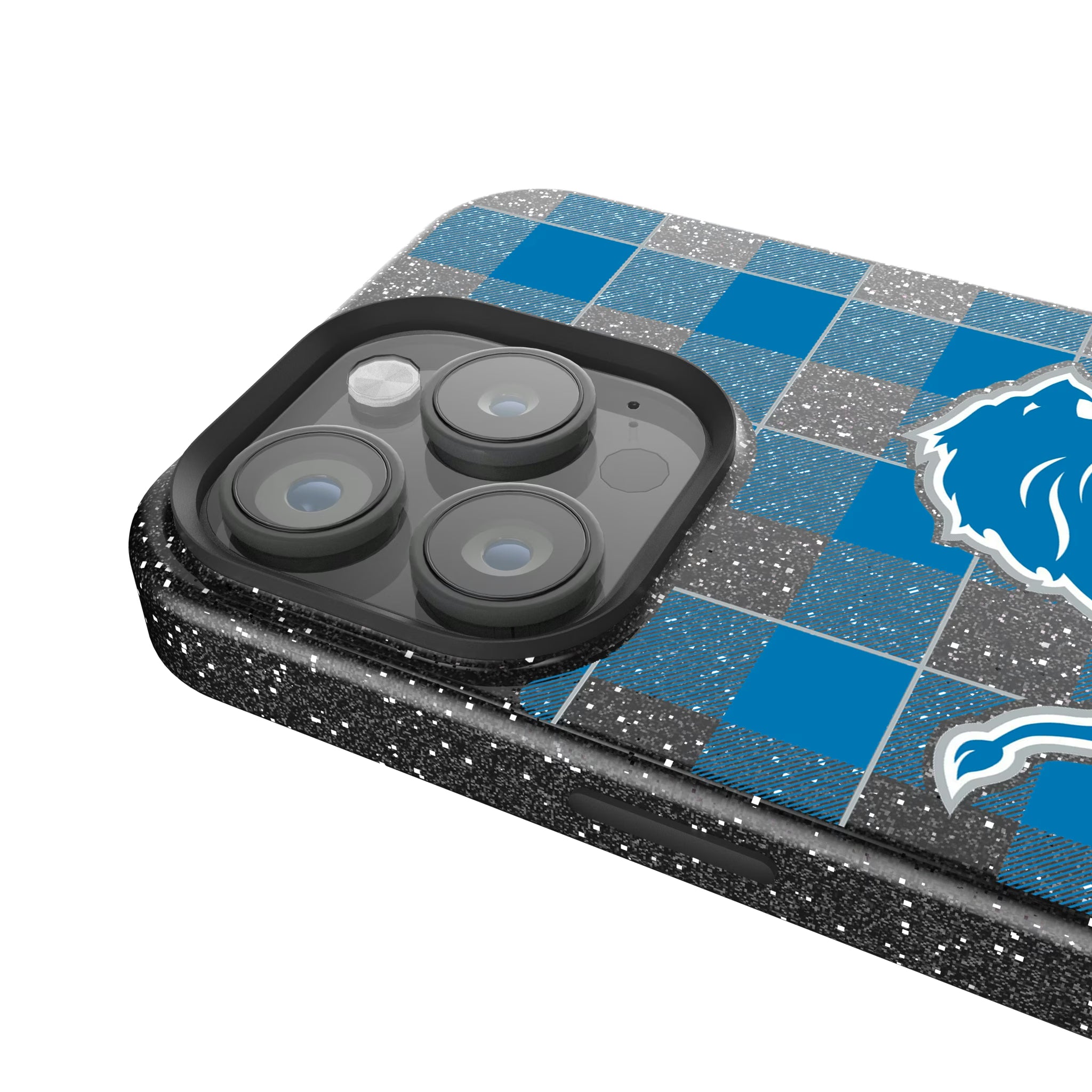 Detroit Lions Plaid iPhone Bling Phone Case for Apple iPhone - Detail