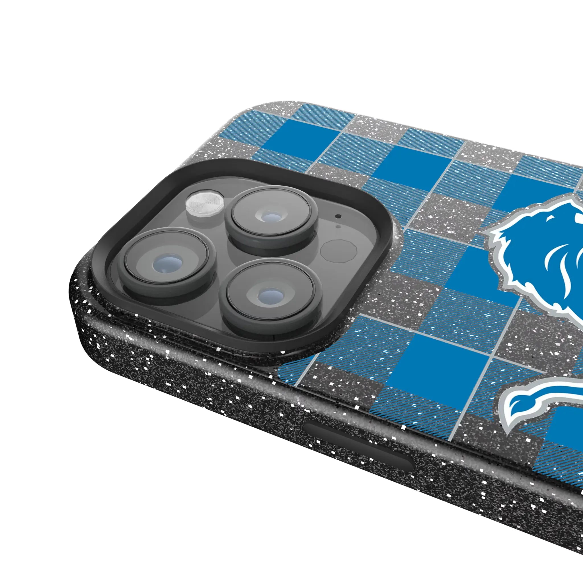 Detroit Lions Plaid iPhone Bling Phone Case for Apple iPhone - Detail