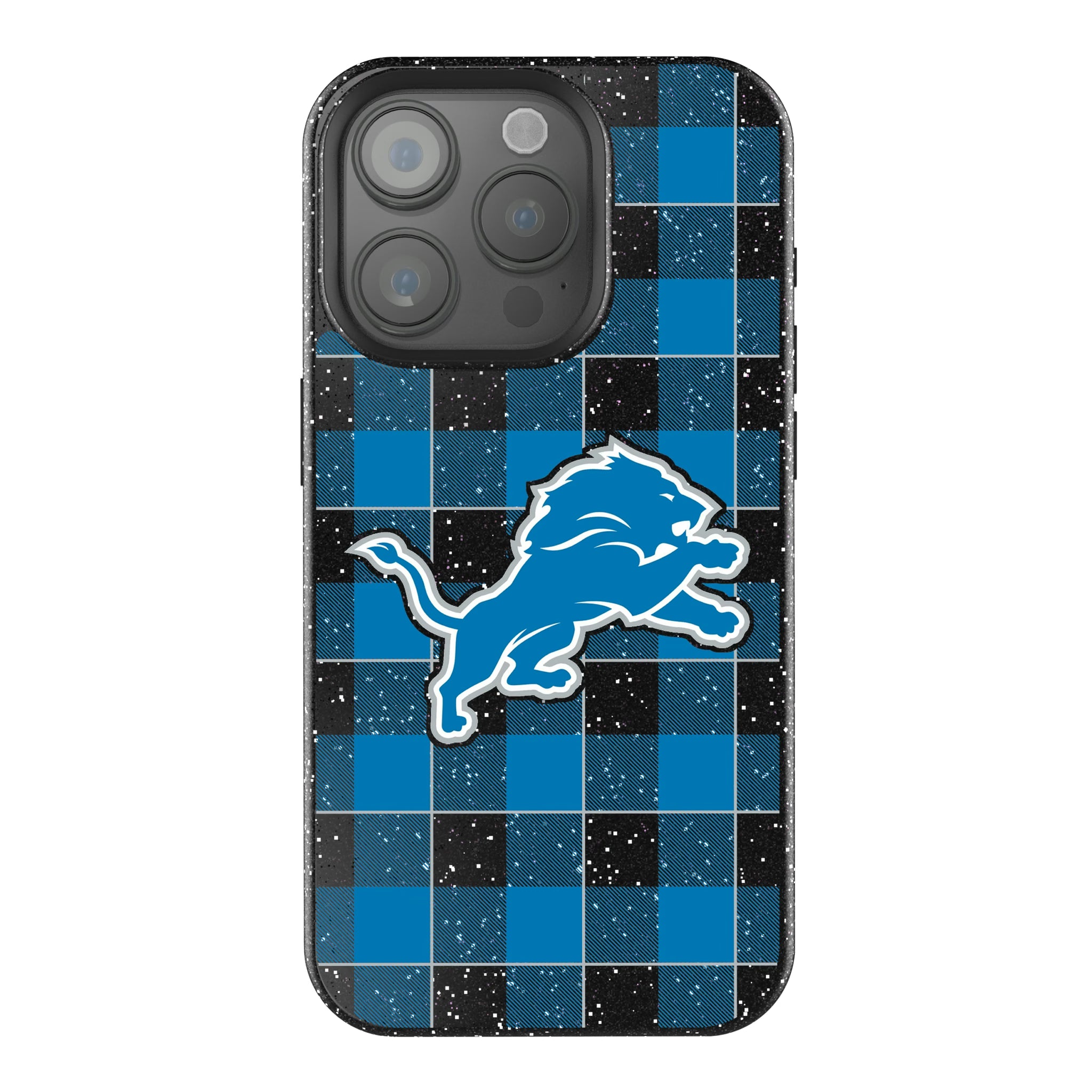 Detroit Lions Plaid iPhone Bling Phone Case for Apple iPhone