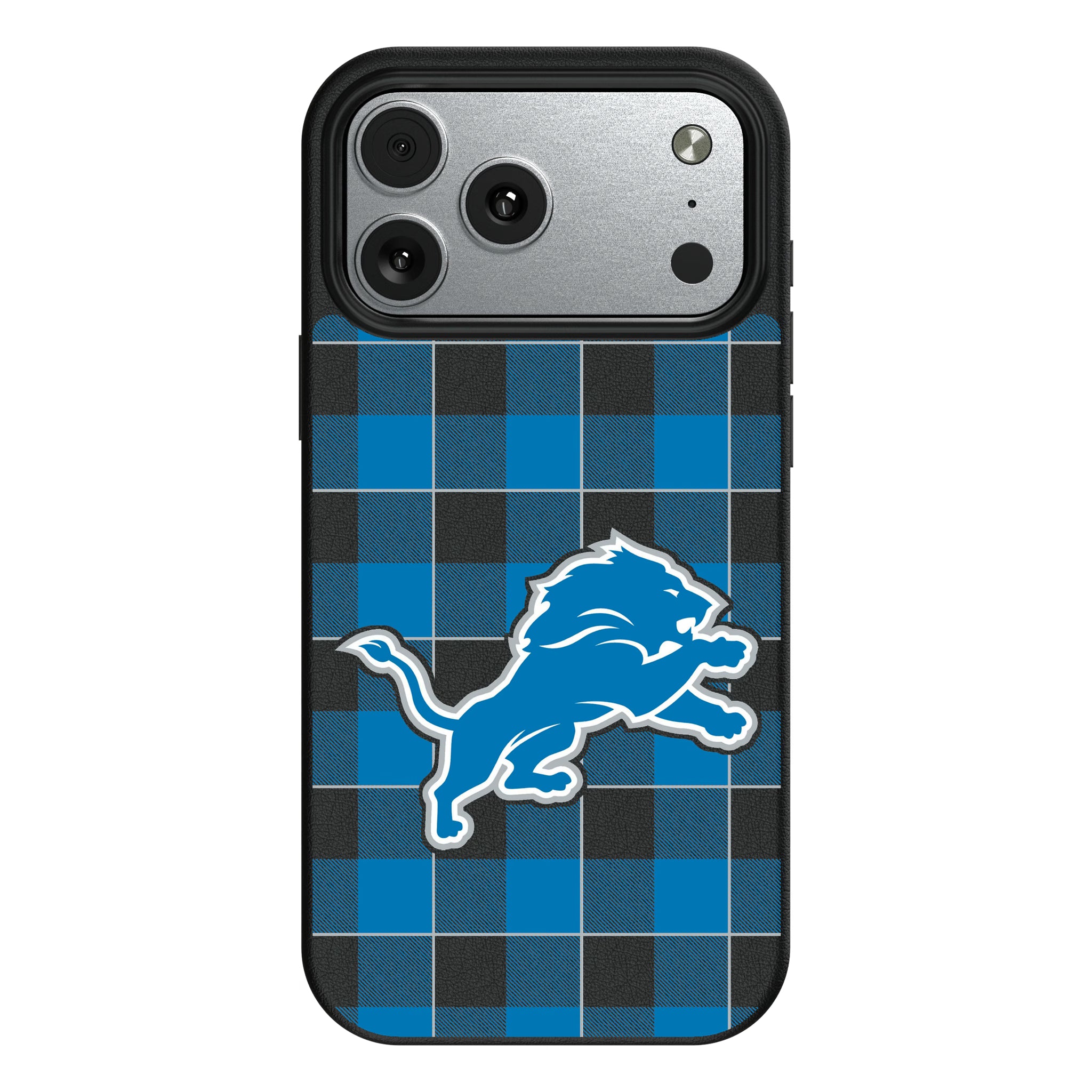 Detroit Lions Plaid iPhone MagSafe Compatible Phone Case for Apple iPhone#Device_iPhone 17 Pro Max