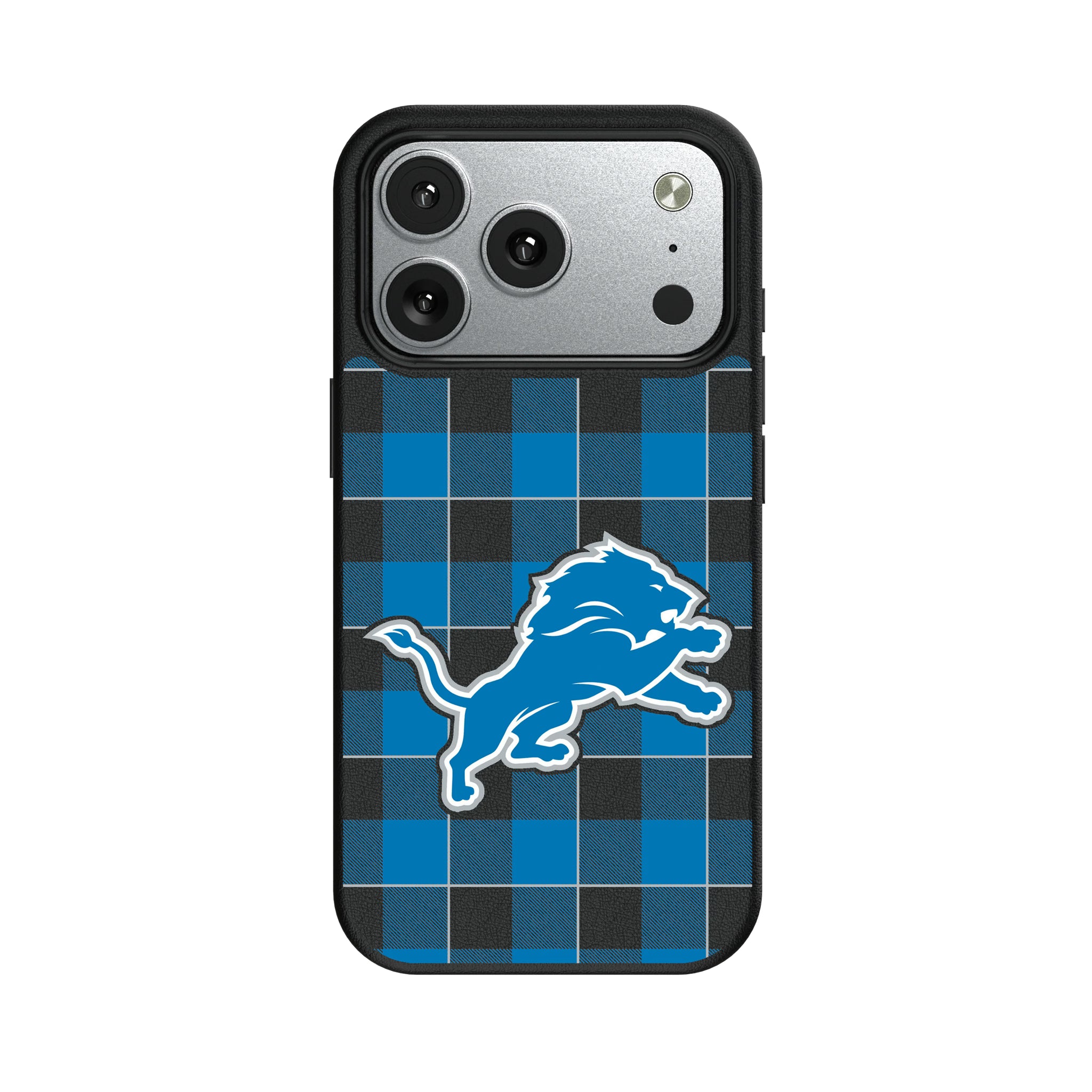 Detroit Lions Plaid iPhone MagSafe Compatible Phone Case for Apple iPhone#Device_iPhone 17 Pro