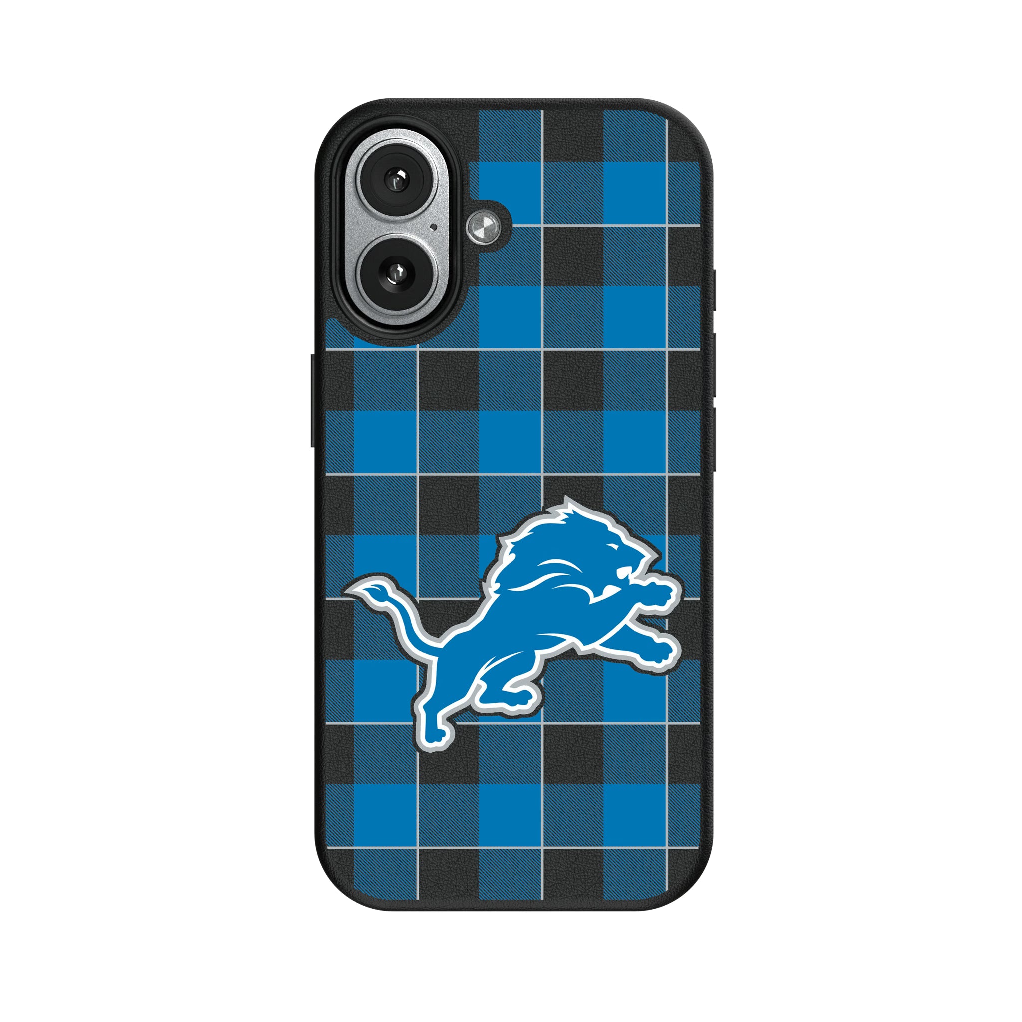 Detroit Lions Plaid iPhone MagSafe Compatible Phone Case for Apple iPhone#Device_iPhone 17