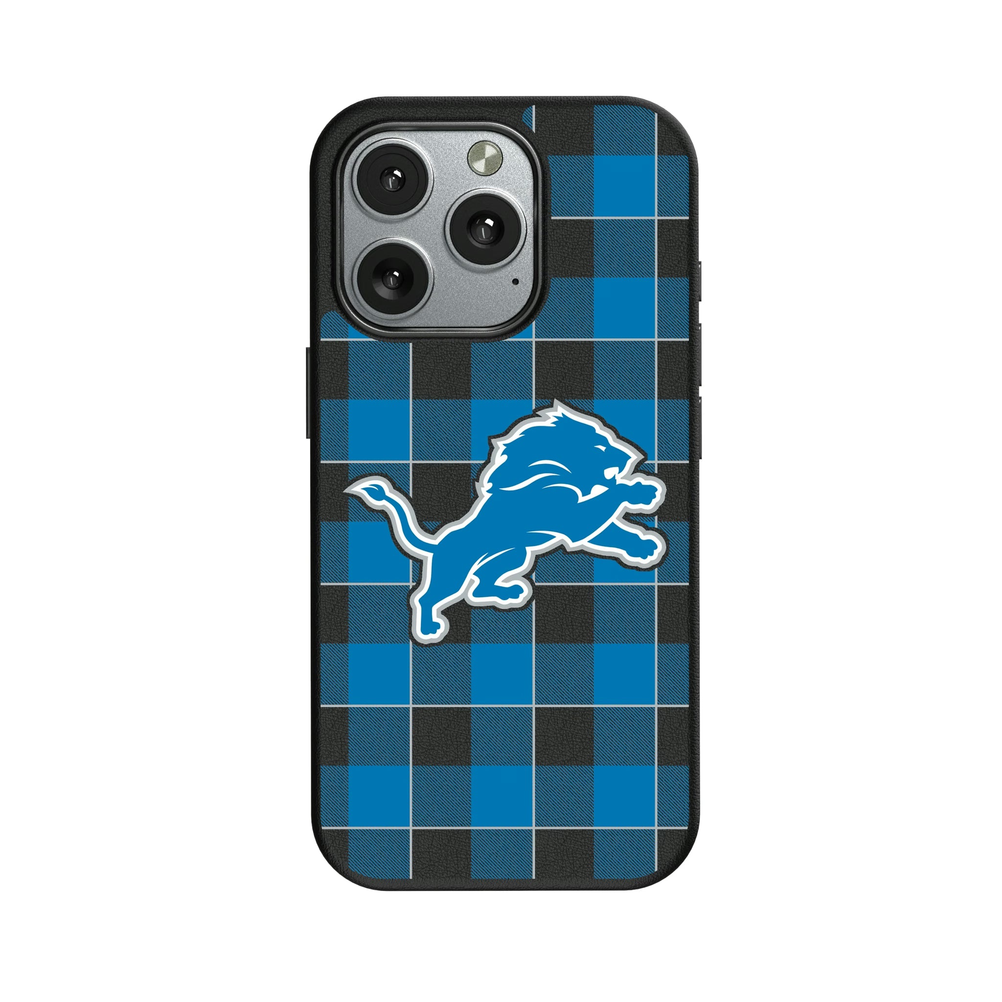 Detroit Lions Plaid iPhone MagSafe Compatible Phone Case for Apple iPhone