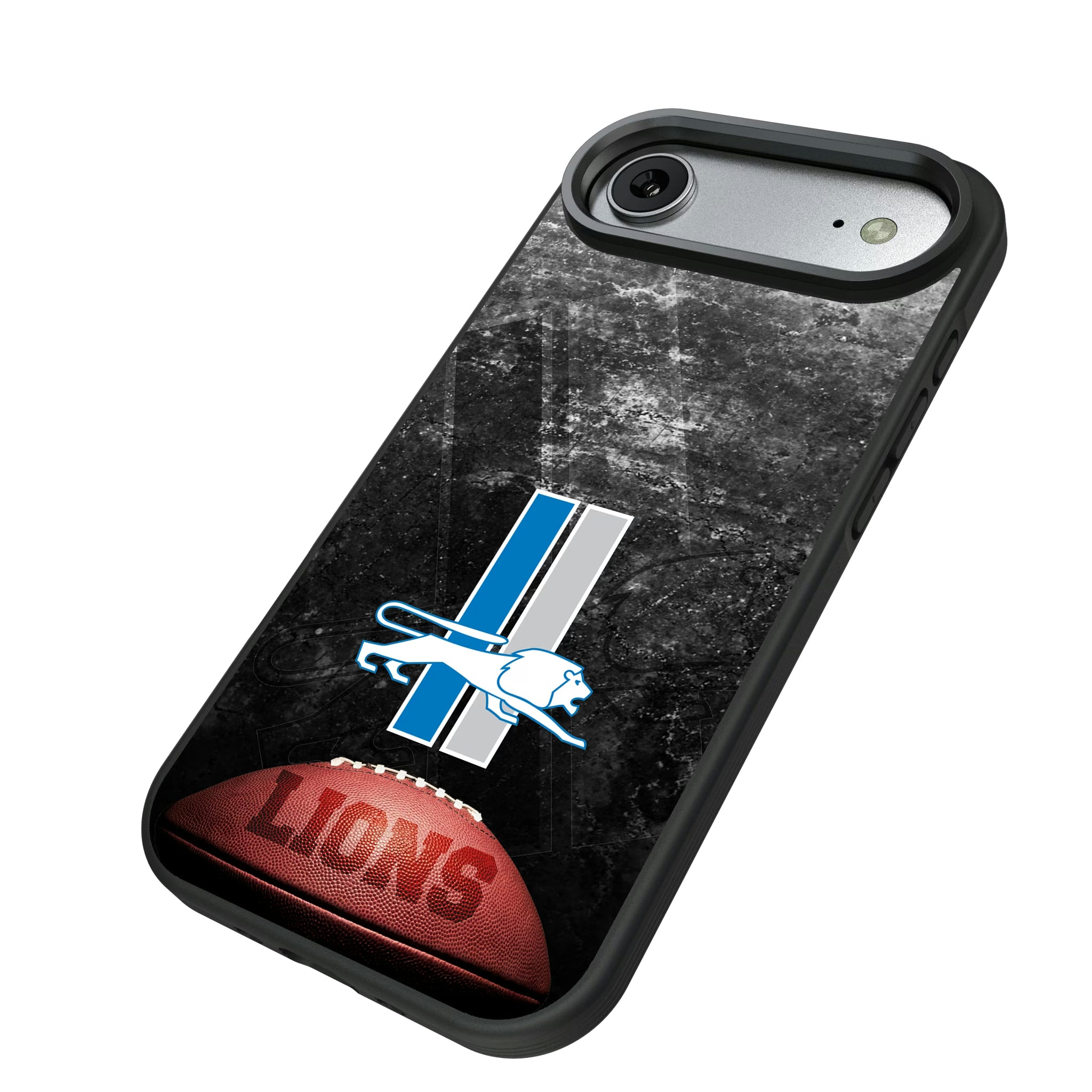Detroit Lions Retro Legendary iPhone Bump Phone Case for Apple iPhone - Isometric View#Device_iPhone Air