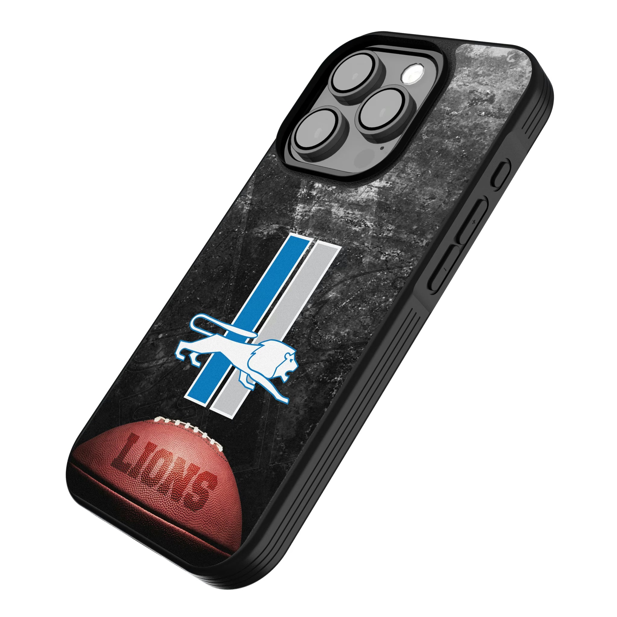 Detroit Lions Retro Legendary iPhone Bump Phone Case for Apple iPhone - Isometric View