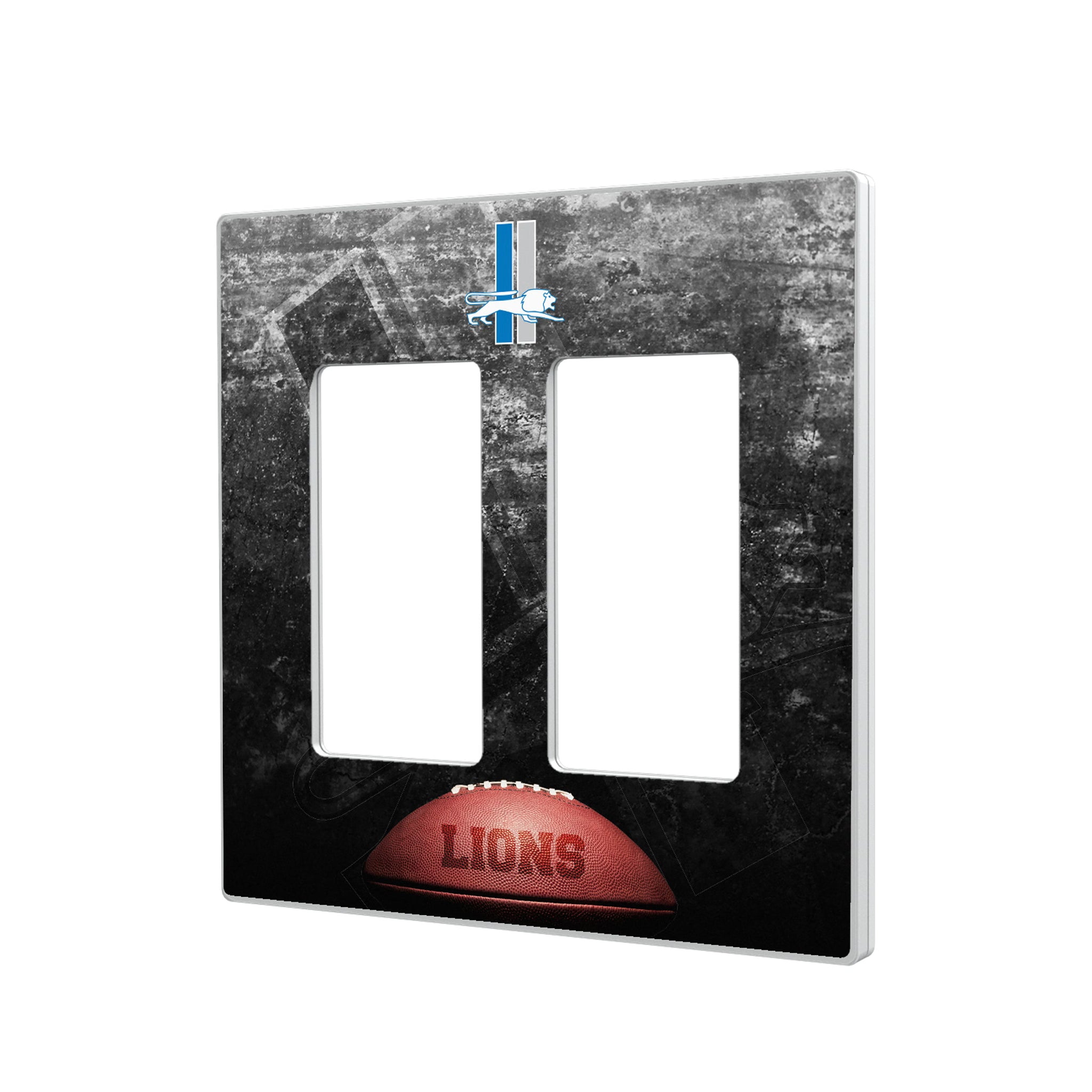 Detroit Lions Retro Legendary Hidden-Screw Light Switch Plate#Style_Double Rocker