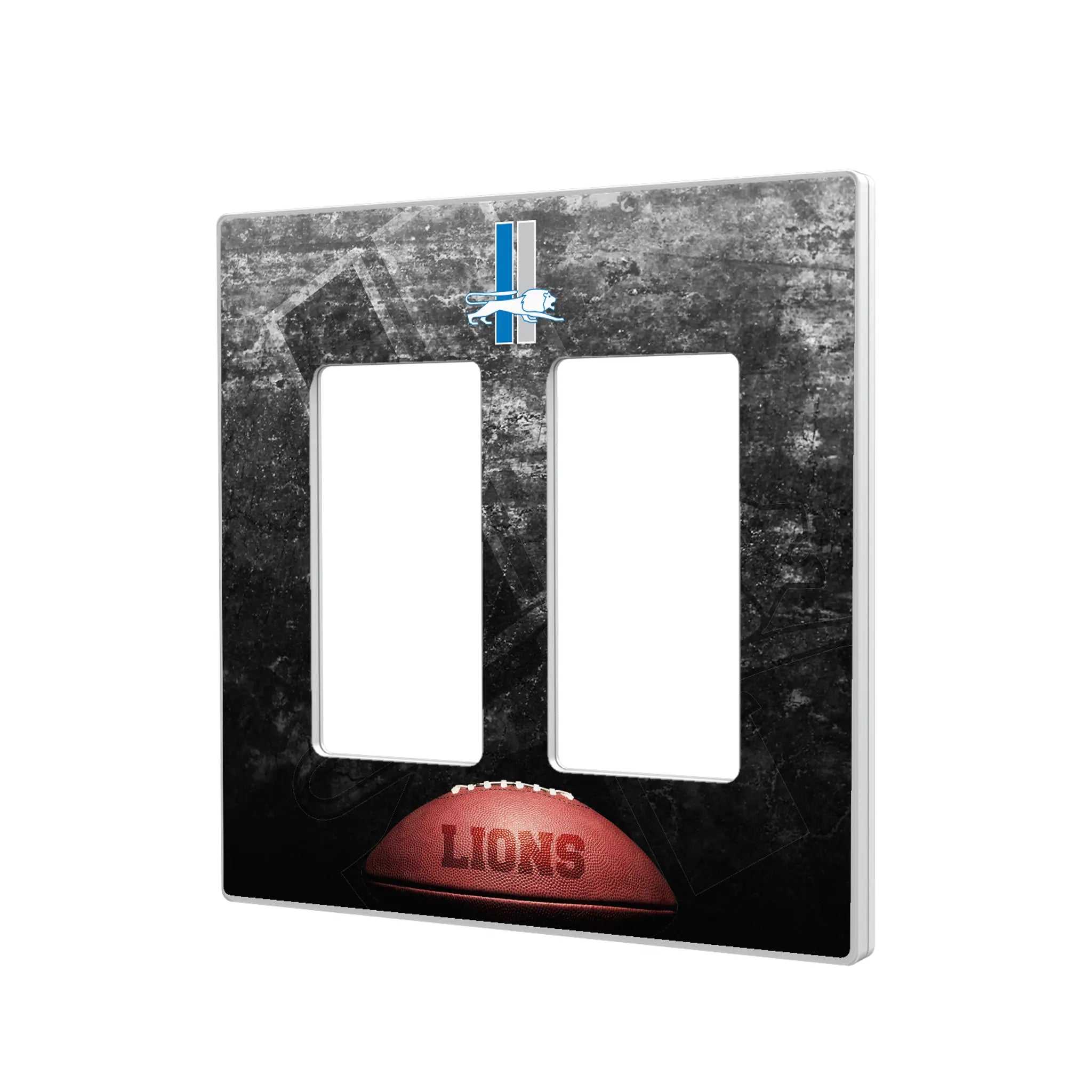 Detroit Lions Retro Legendary Hidden-Screw Light Switch Plate#Style_Double Rocker